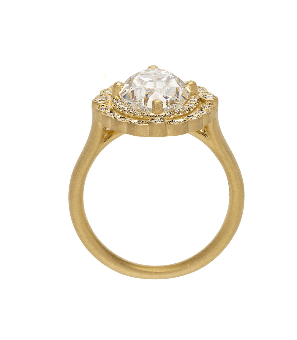 Lab Grown Diamond Engagement Ring - Antique Style Moval Cut for Women | Unique Vintage Wedding Jewelry Gift for Brides & Fiancées