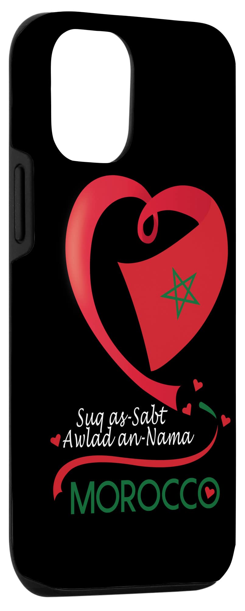 iPhone 12/12 Pro Case with Morocco Flag & Heart Emblem - Premium Protective Phone Cover for Travel, Cultural Pride & Everyday Use