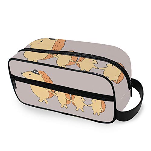 Cute Hedgehog Toiletry Bag for Travel - Cosmetic Organizer for Women & Men | Business & Vacation Use