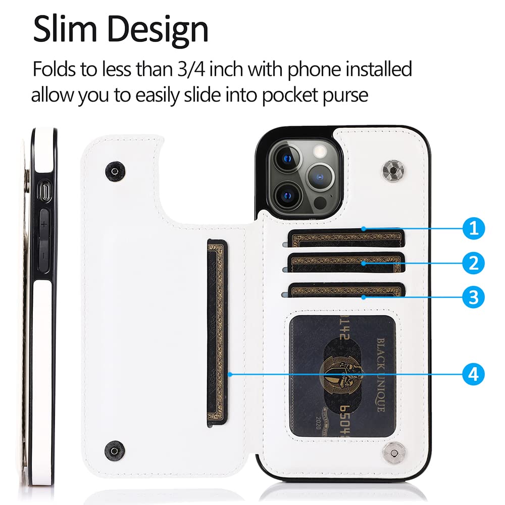 Premium Cow Print Leather Flip Wallet Case for iPhone 12 Pro Max 6.7