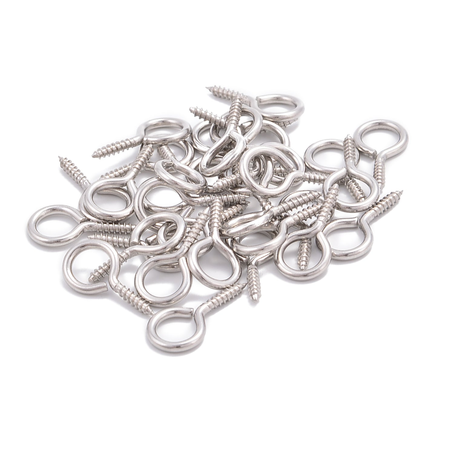 304 Stainless Steel Screw Beading Holder 1.2x5x9mm - 120pcs/Pack - Jewelry Making, DIY Crafts, Beading Supplies for Necklaces, Bracelets & Earrings