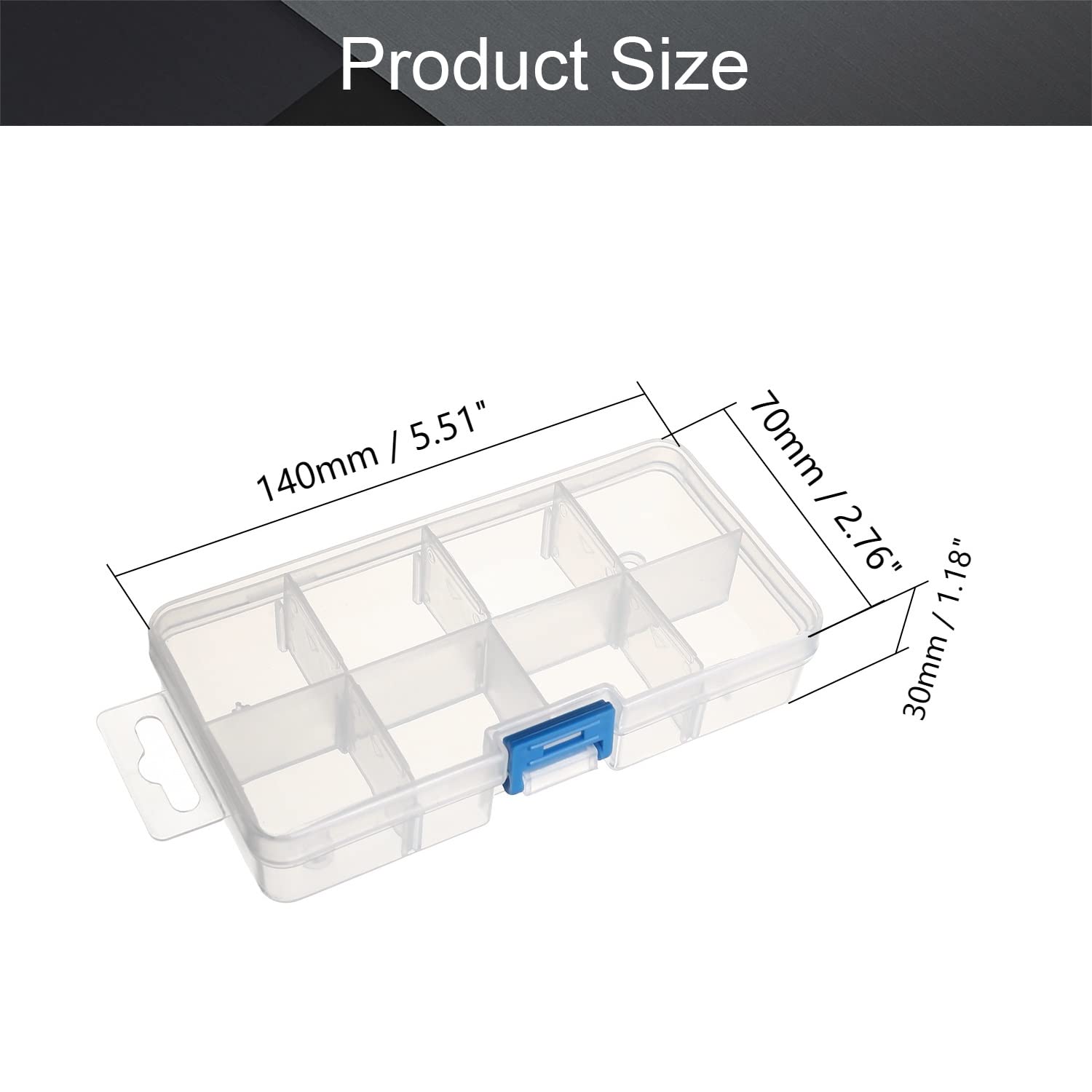 Utoolmart 2-Piece Translucent Plastic Tool Box Organizer - Storage for Hardware, Screws, Bolts, Nuts, Nails & Jewelry Beads | Perfect for Workshop, Garage & DIY Projects