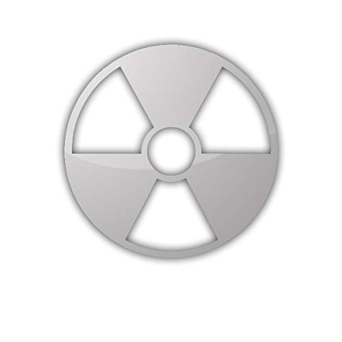 EW Designs Radioactive Symbol Vinyl Sticker - 5 Inch Die-Cut Decal for Cars, Trucks & Bumpers - High-Quality Radiation Warning Sticker for Windows, Laptops & Safety Equipment
