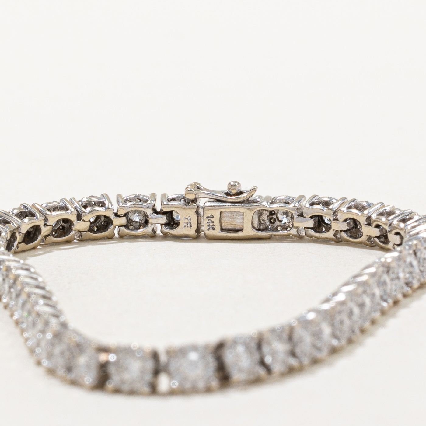 Diamond Halo Tennis Bracelet | 5.04ctw Total Weight | 7.25 Inches | Elegant Jewelry for Weddings, Parties & Special Occasions