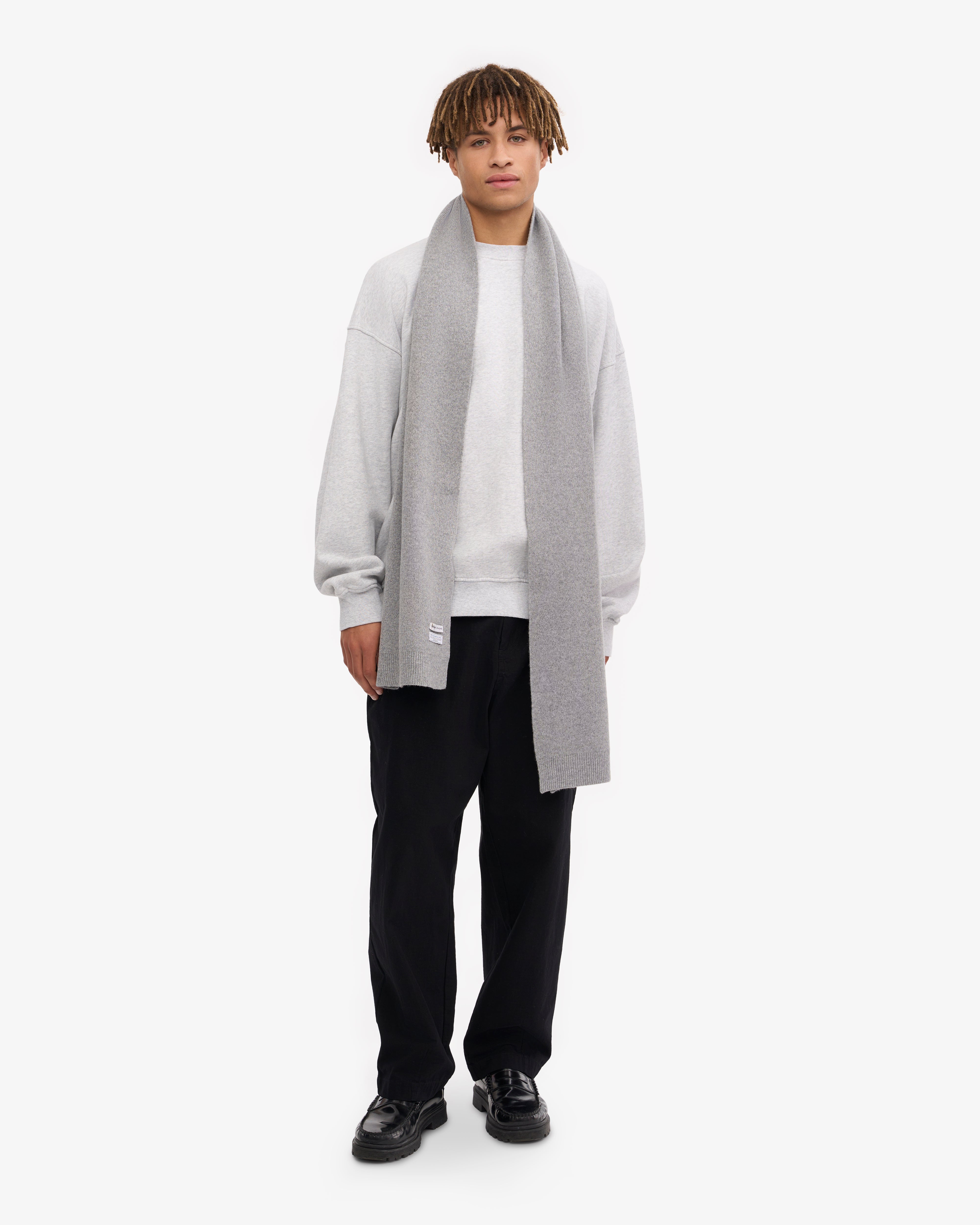 Premium Merino Wool Scarf - Soft & Warm Winter Accessory for Men & Women - Heather Grey - Perfect for Cold Weather, Outdoor Activities & Fashion Styling