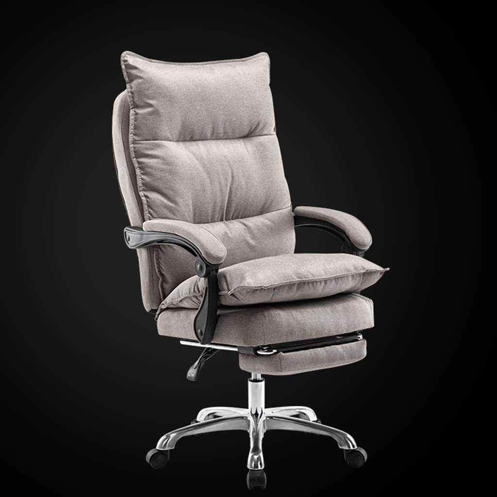 Ergonomic Office Chair with Footrest - Adjustable Swivel Computer Desk Chair for Home, Study & Gaming - PU Leather Executive Chair with Lumbar Support & Reclining Function (Black) - Perfect for Long Work Hours, Online Classes & Gaming Sessions