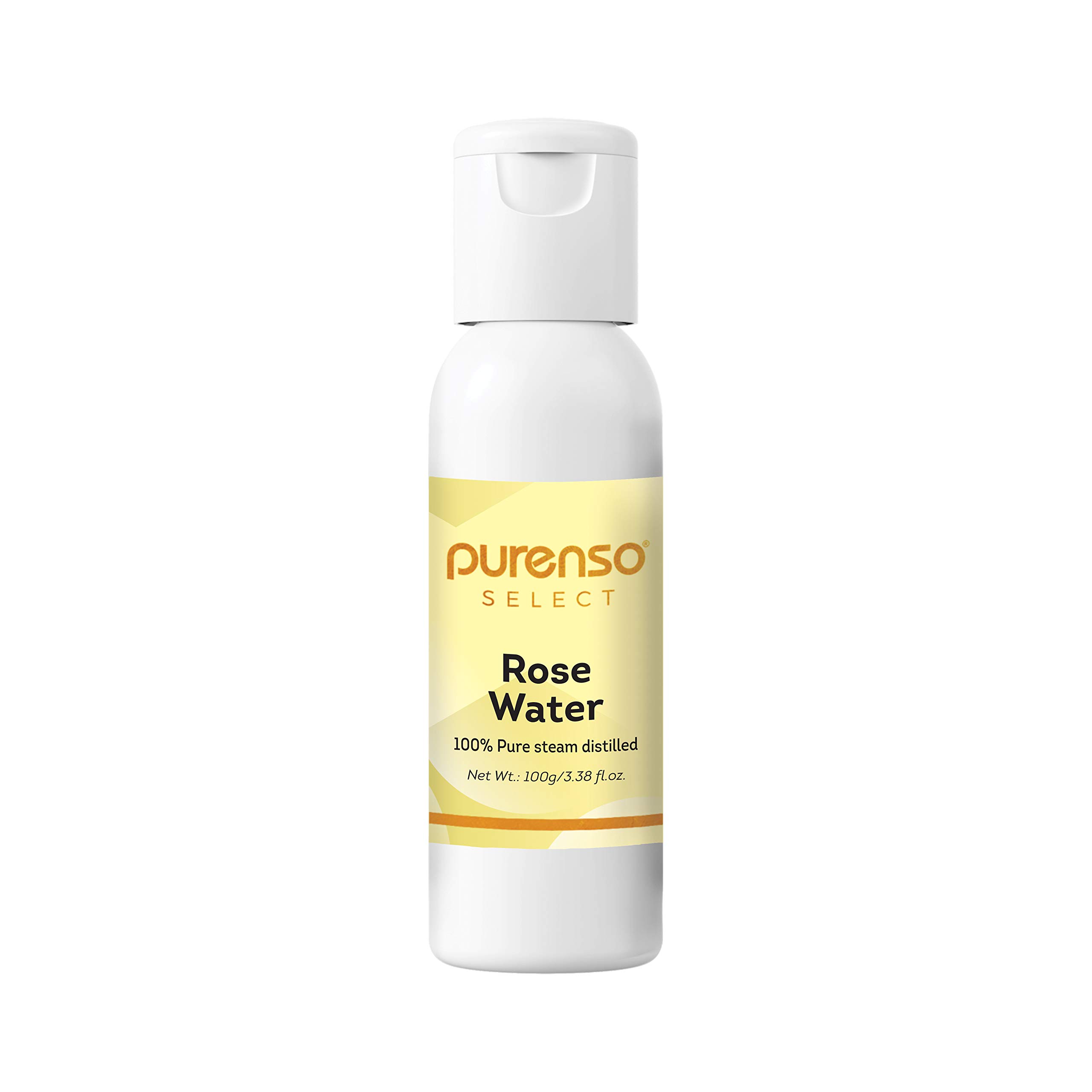 Purenso Select 100% Pure Rose Water - 100g for Hydrating & Refreshing Skin - Perfect for Facial Toner, Makeup Setting & Aromatherapy
