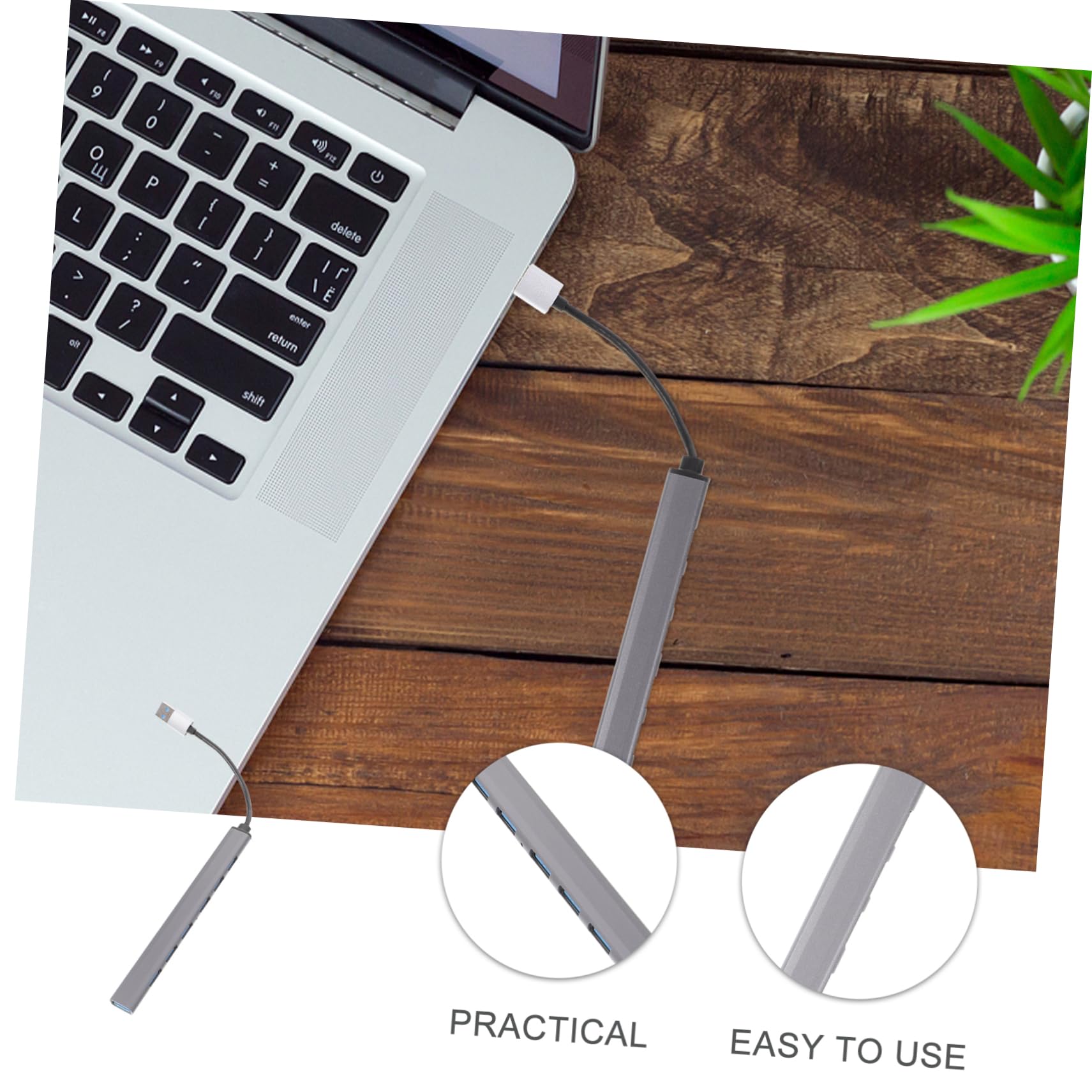 CIYODO 7-Port USB 3.0 Hub Adapter for Laptop, Computer & PC - High-Speed Data Transfer USB Splitter with LED Indicators - Perfect for Home Office, Gaming & Multi-Device Charging