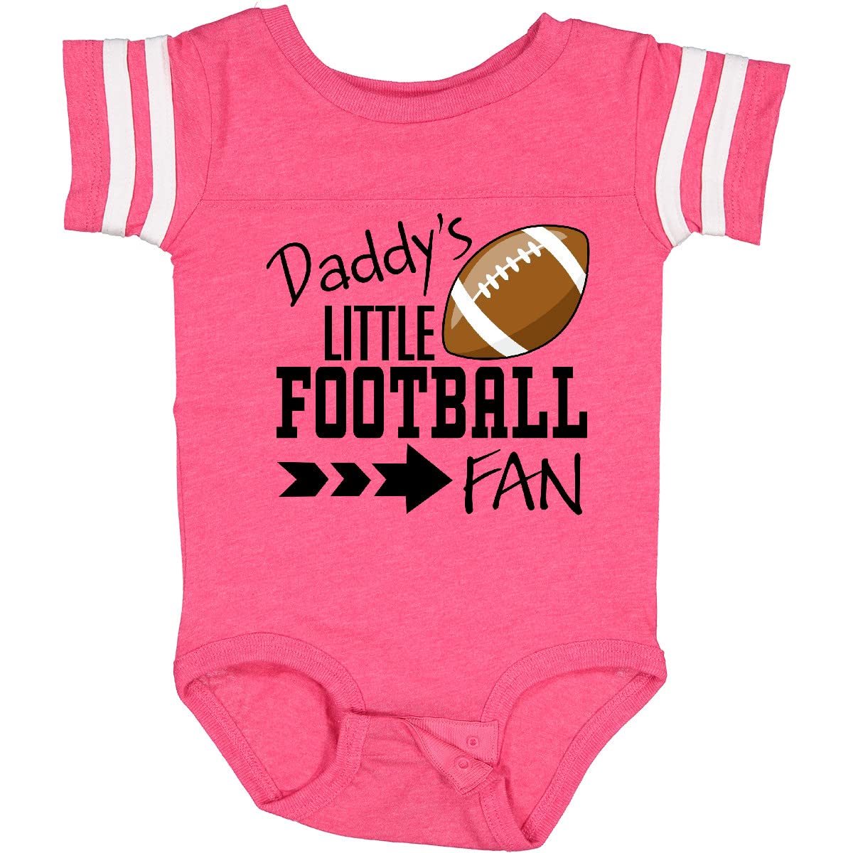 Inktastic Daddy's Little Football Fan Baby Bodysuit - Cute Infant Onesie for Game Day, NFL Fan Outfits, Newborn Photo Shoots & Family Matching Outfits