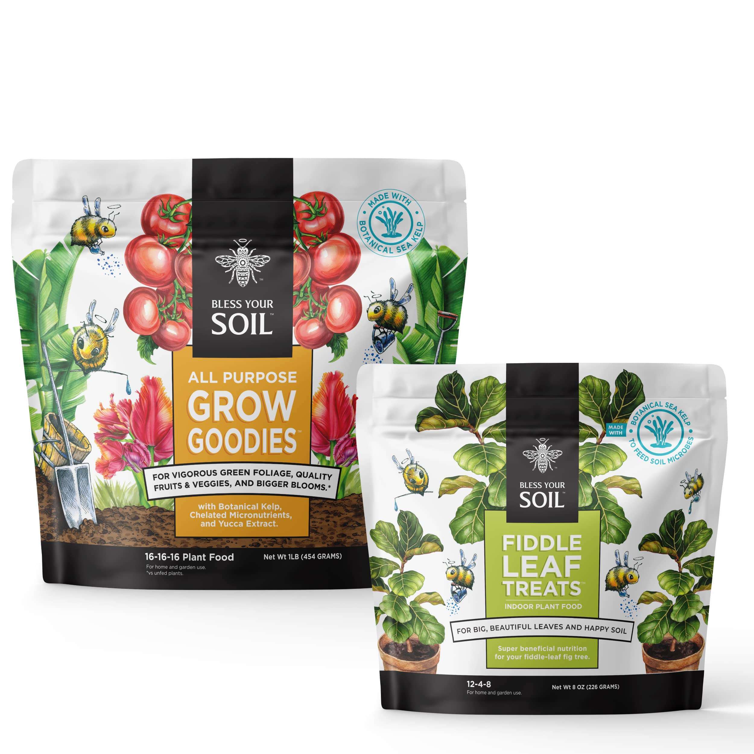 Premium Indoor & Outdoor Plant Fertilizer Bundle - 2 Pack Water Soluble Plant Food for Container Plants, Gardens & Flowers | Ideal for Houseplants, Vegetable Gardens & Flower Beds