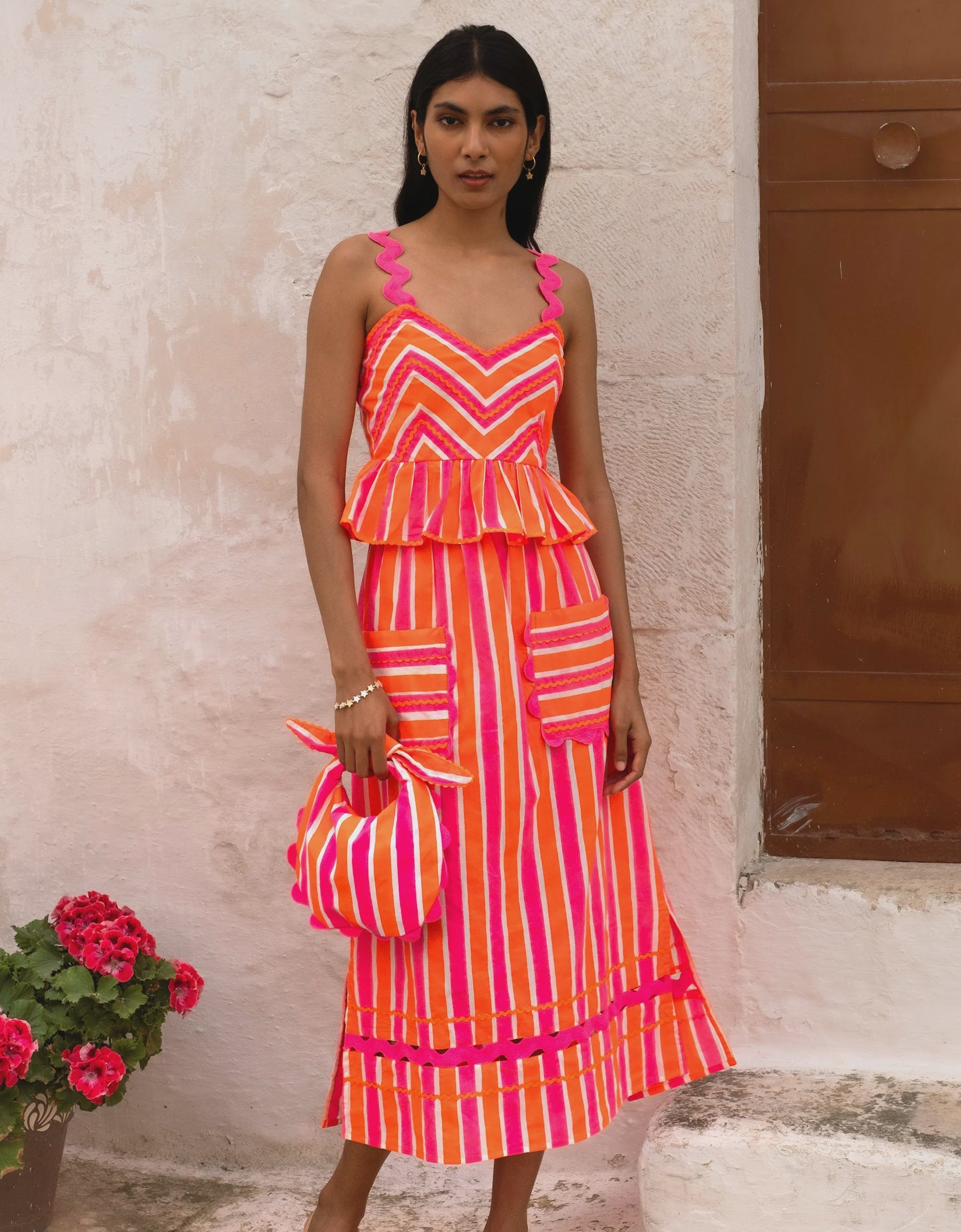 Stylish Pink City Prints Neon Puglia Skirt - Women's Fashion Skirt for Summer, Beach, and Party Wear