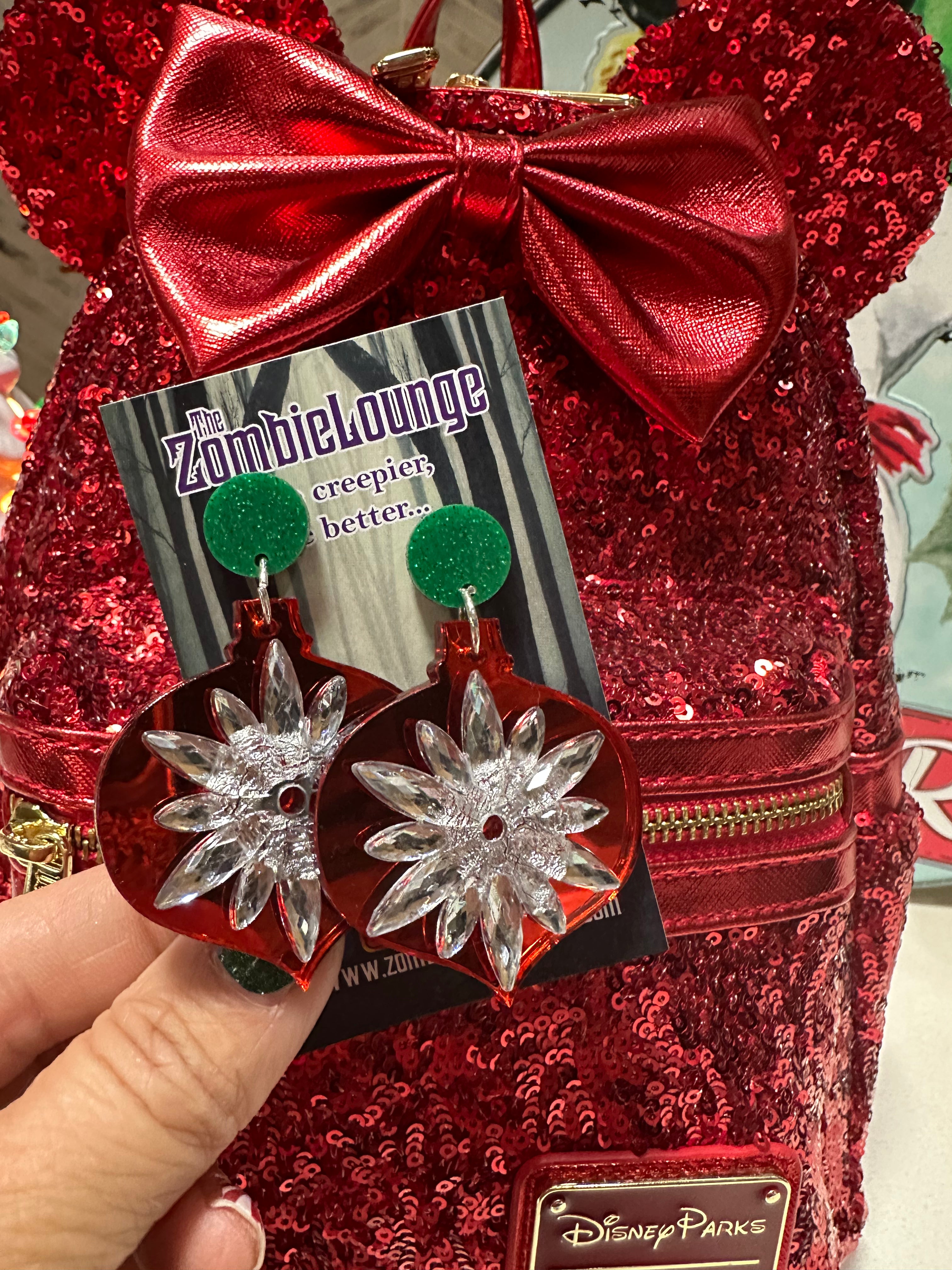 Vintage Christmas Ornament Earrings - Festive Holiday Dangle Earrings for Women, Christmas Party & Gift Giving