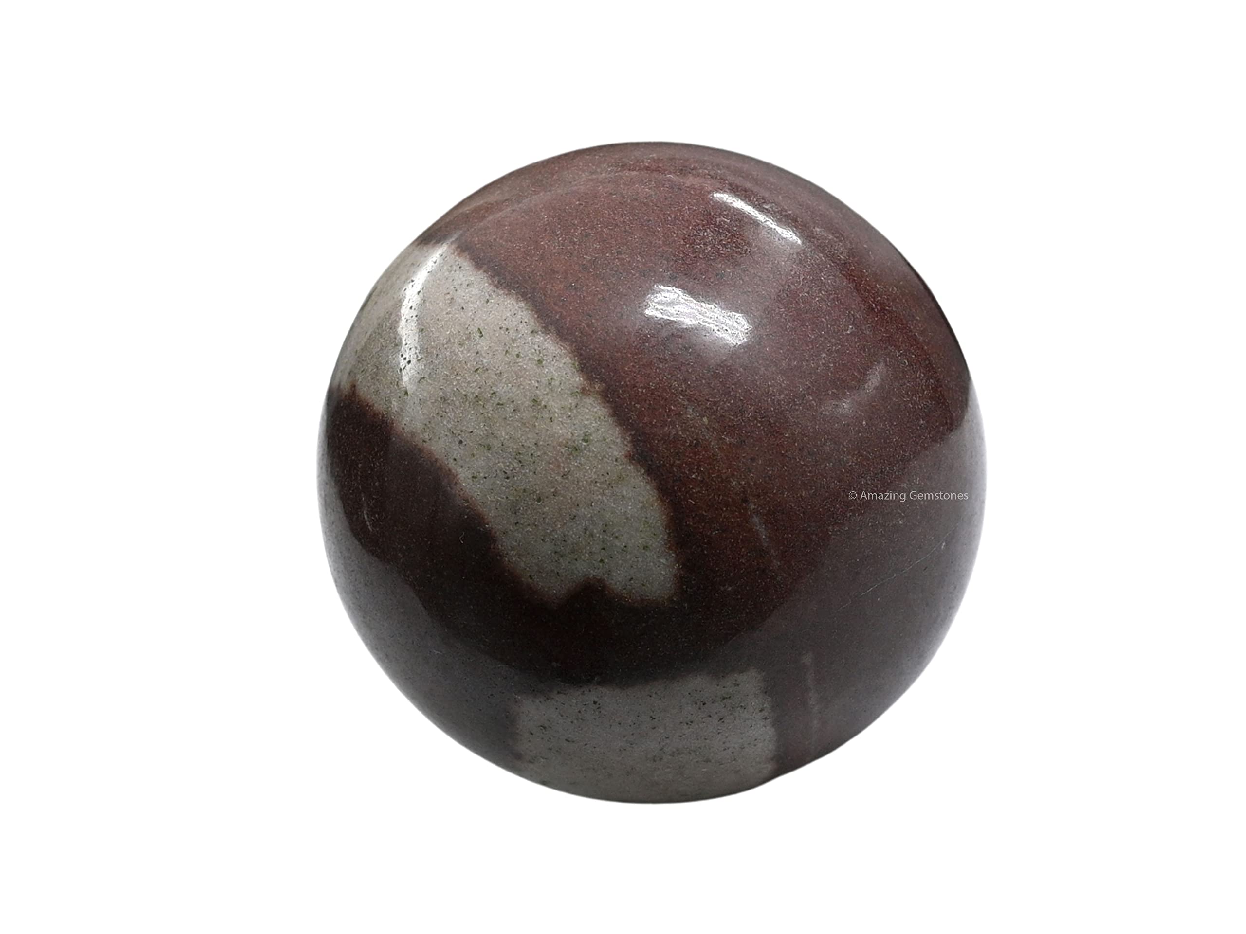 Narmada Shiva Lingam Crystal Ball with Stand - 2 Inch Healing Sphere for Meditation, Yoga, Reiki, Witchcraft & Home Decor | Spiritual Energy Stone for Altar, Office Desk & Gift