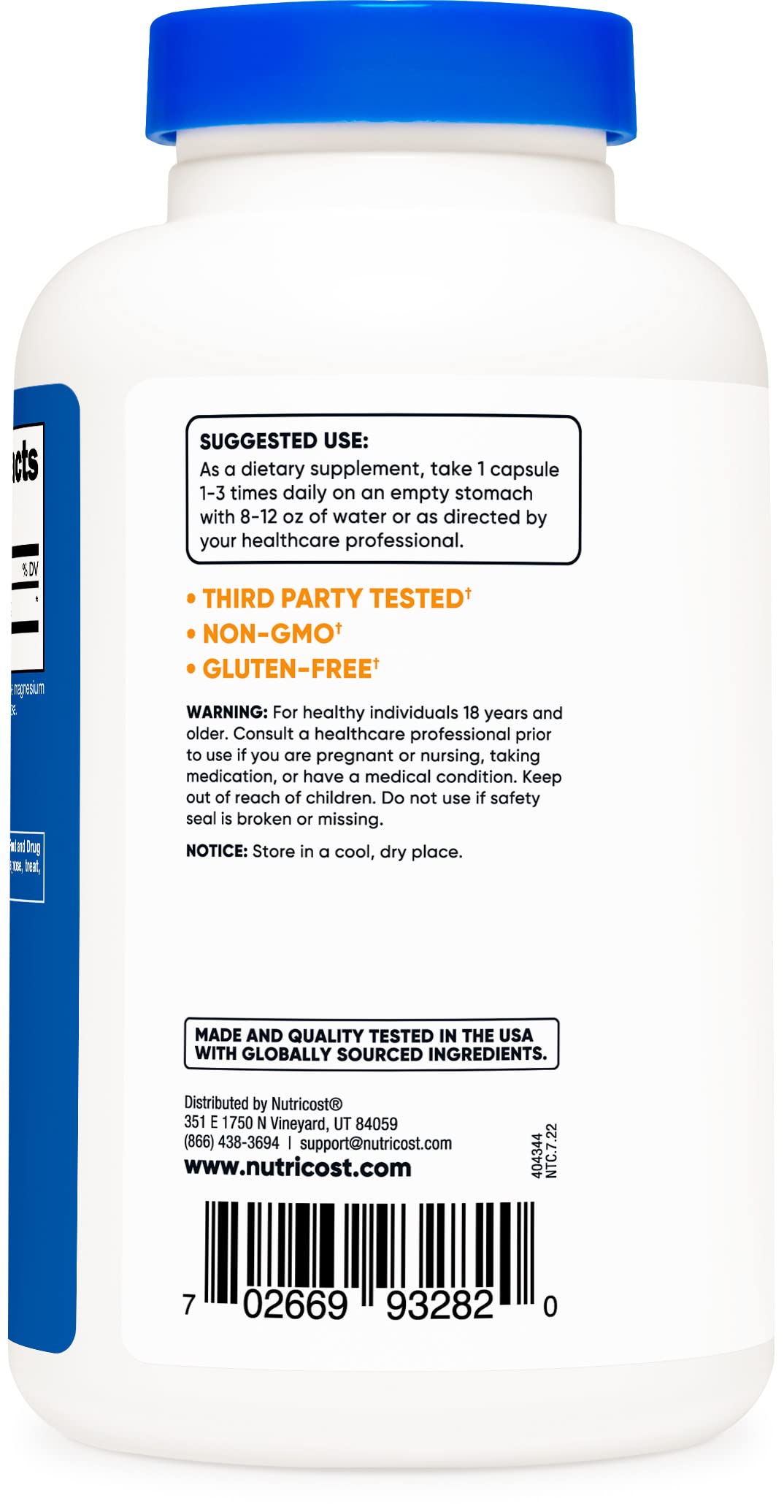 Nutricost L-Glutamine 800mg, 180 Capsules (2 Bottles) - Premium Glutamine Supplement for Muscle Recovery, Gut Health & Immune Support - Ideal for Athletes, Bodybuilders & Fitness Enthusiasts