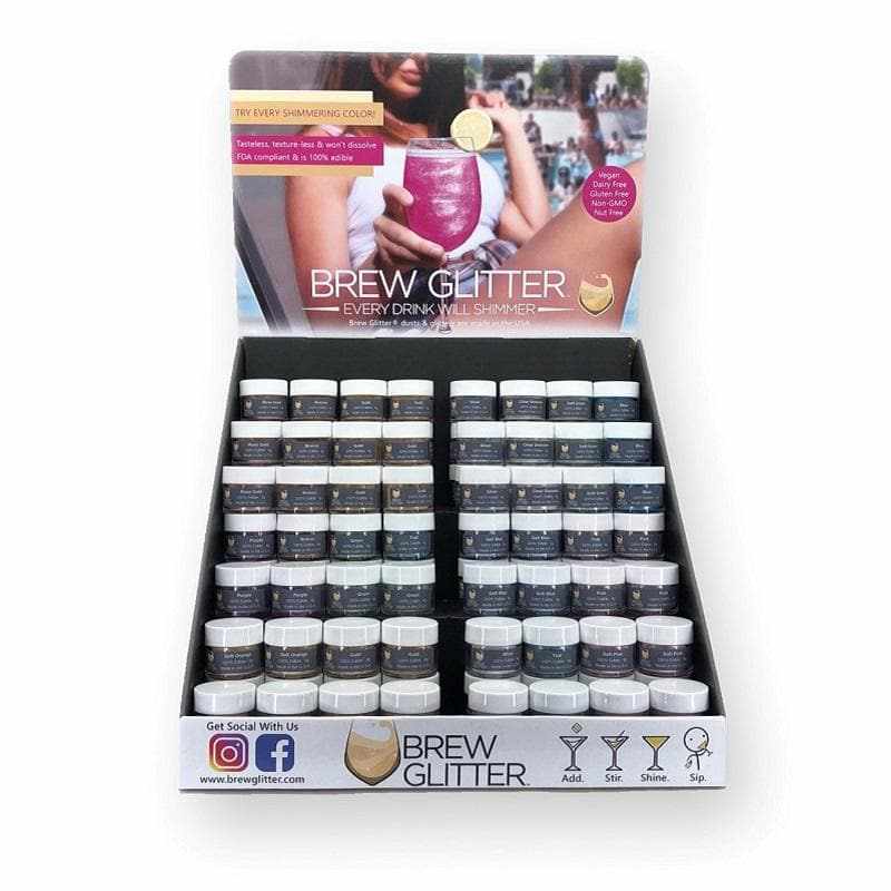 Brew Glitter® POS Counter Top Display Stand - Wholesale & Retailer Program - Perfect for Coffee Shops, Bars, and Retail Stores