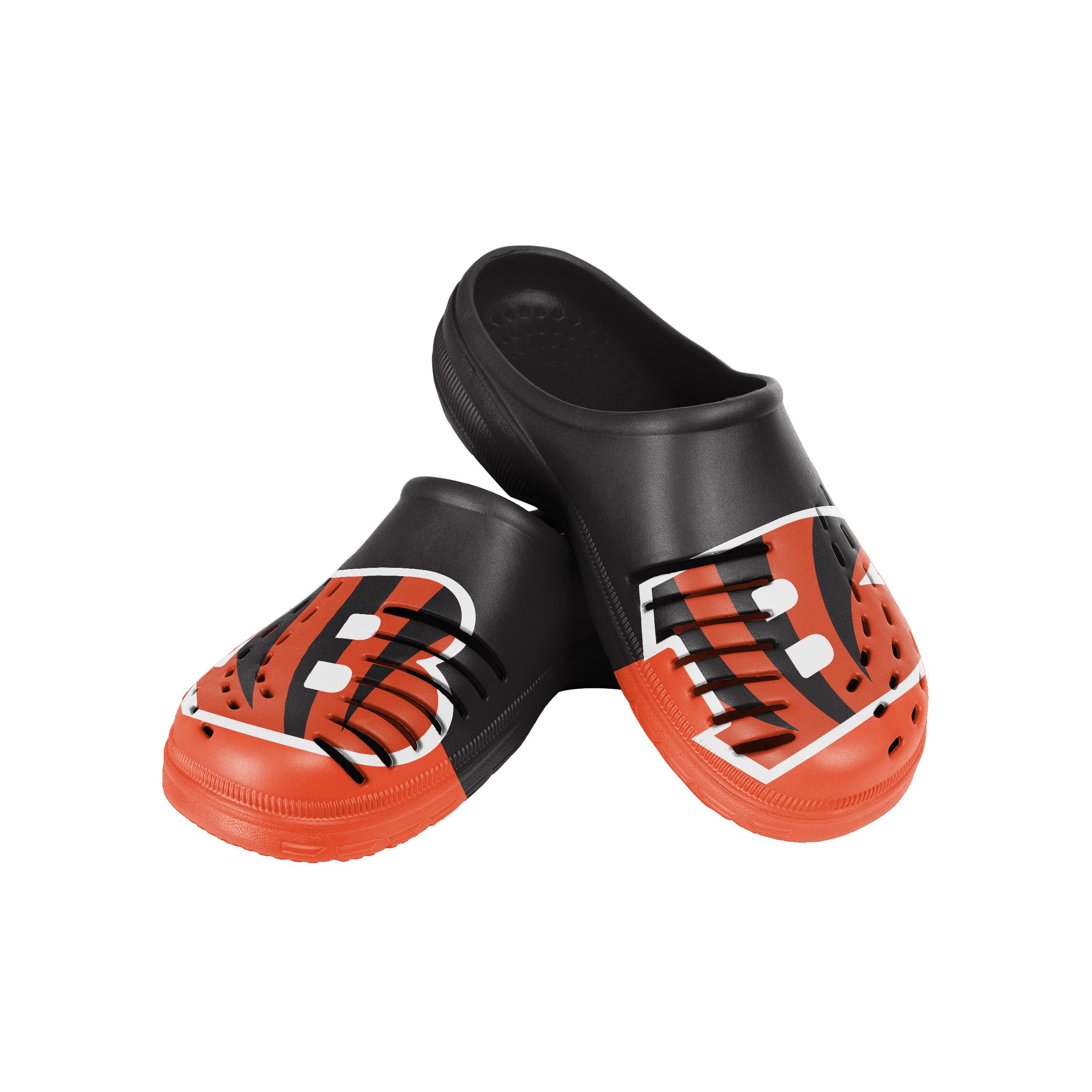 FOCO NFL Men's Big Splash Team Logo Solid Clogs - Comfortable Waterproof Slip-On Shoes for Beach, Pool, and Outdoor Activities