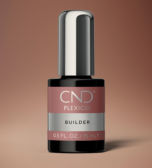 CND Enhancements Plexigel Builder Milky Mauve 0.5 fl oz - Professional Nail Extension Gel for Salon & DIY Manicures at Home
