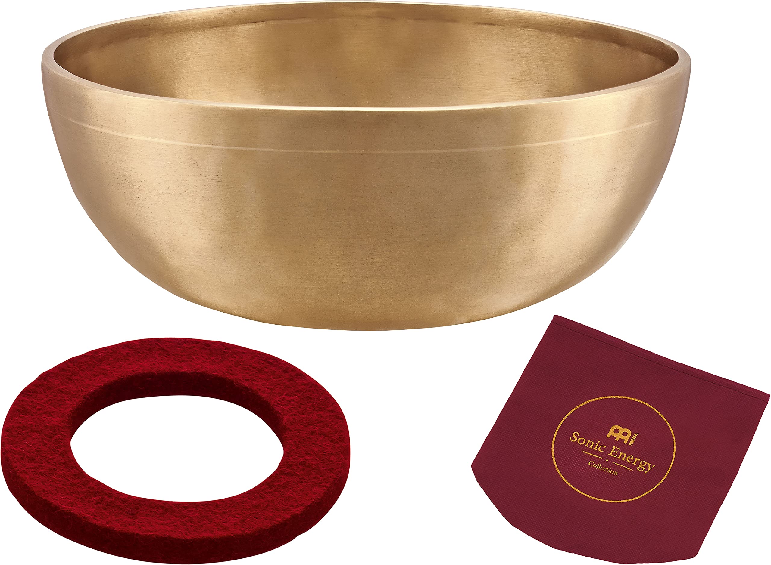 Authentic Bronze Singing Bowl with Felt Ring & Cover - Handcrafted in India - Perfect for Meditation, Yoga, Sound Healing & Relaxation - Energy Series - 2 Year Warranty - Ideal for Home, Studio & Spiritual Practices