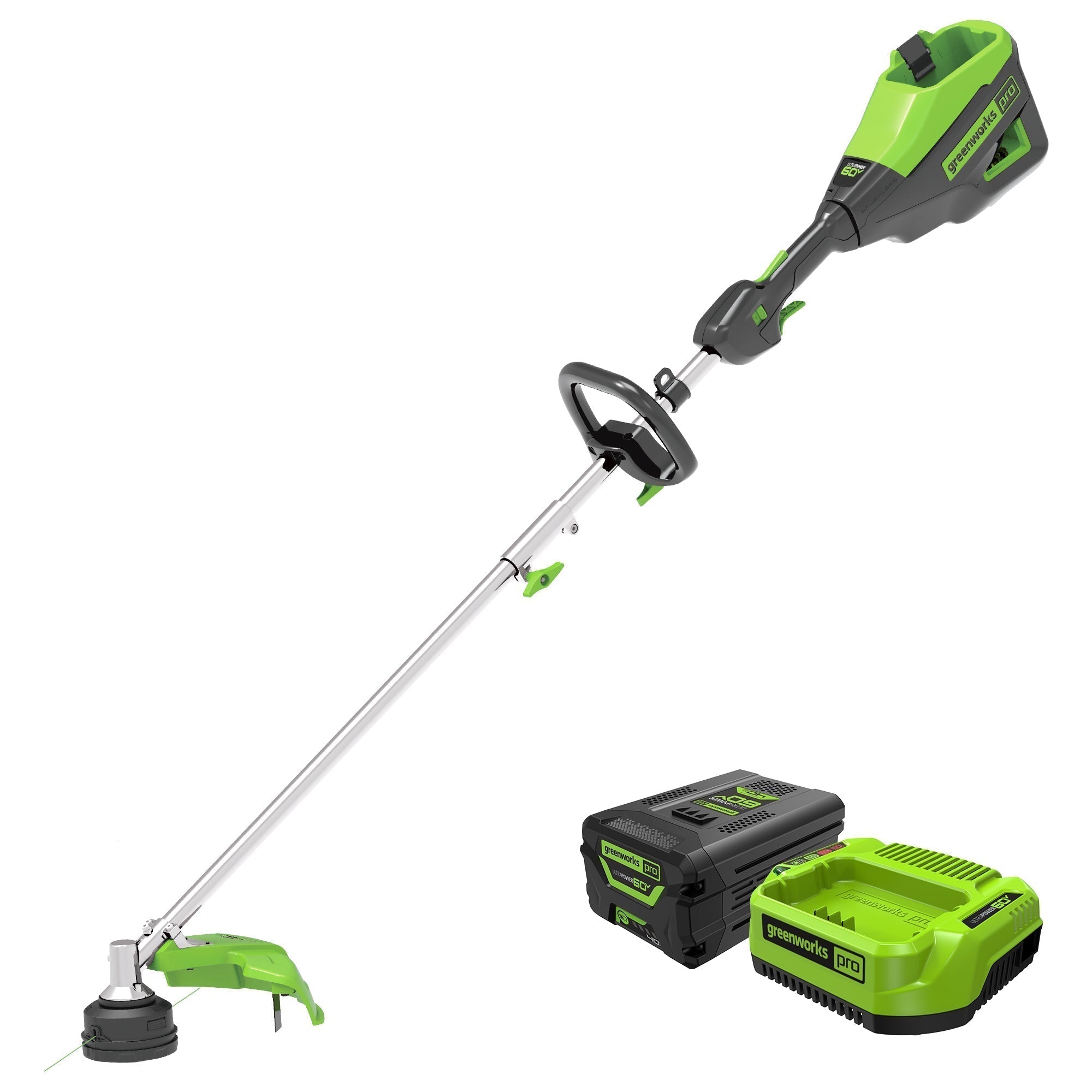 60V 16-Inch Cordless Battery String Trimmer with 10-Inch Cultivator Attachment Combo Kit - Includes 4.0Ah Battery & Charger - Perfect for Lawn Care, Yard Maintenance & Landscaping