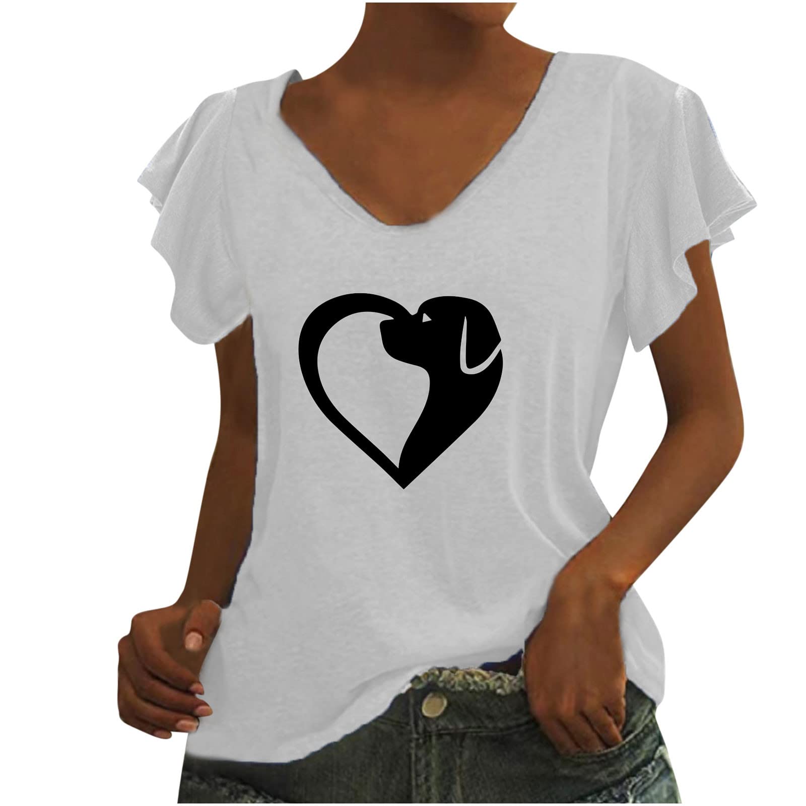 Plus Size Women's Short Sleeve Tunic T-Shirt - Flowy Summer Top for Casual Wear, Beach Outfits & Everyday Comfort
