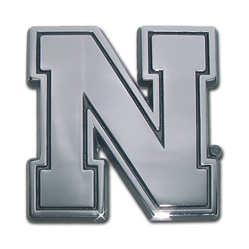 Nebraska Cornhuskers Chrome Metal Iron Auto Emblem - Premium Car Badge for Vehicles, Trucks & SUVs | Show Team Spirit on Road Trips & Game Days