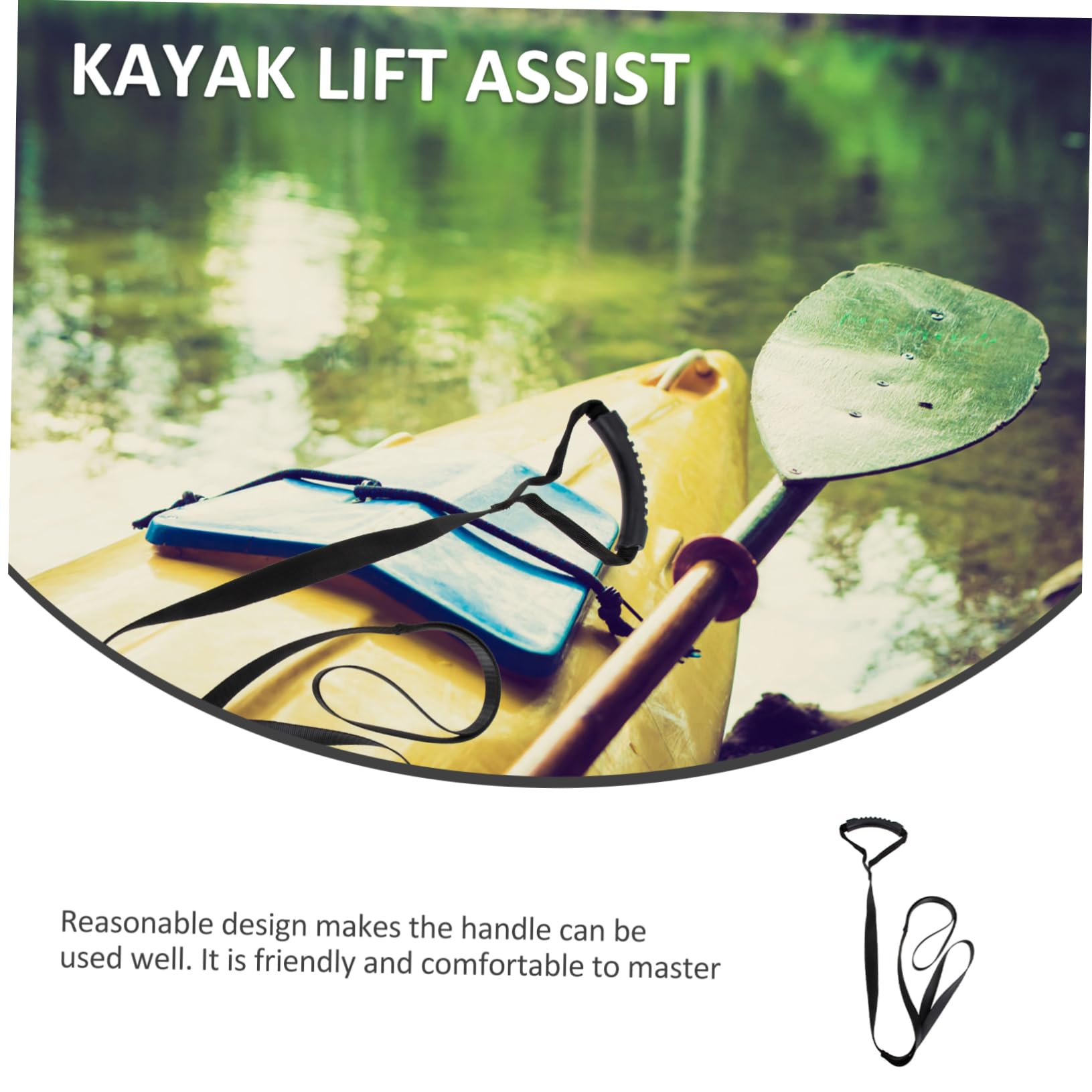 BESPORTBLE Kayak Drag Strap - Adjustable Stand Up Assist Handle for Kayaks & Canoes | Kayak Accessories for Easy Transport & Storage | Perfect for Fishing, Camping & Water Sports