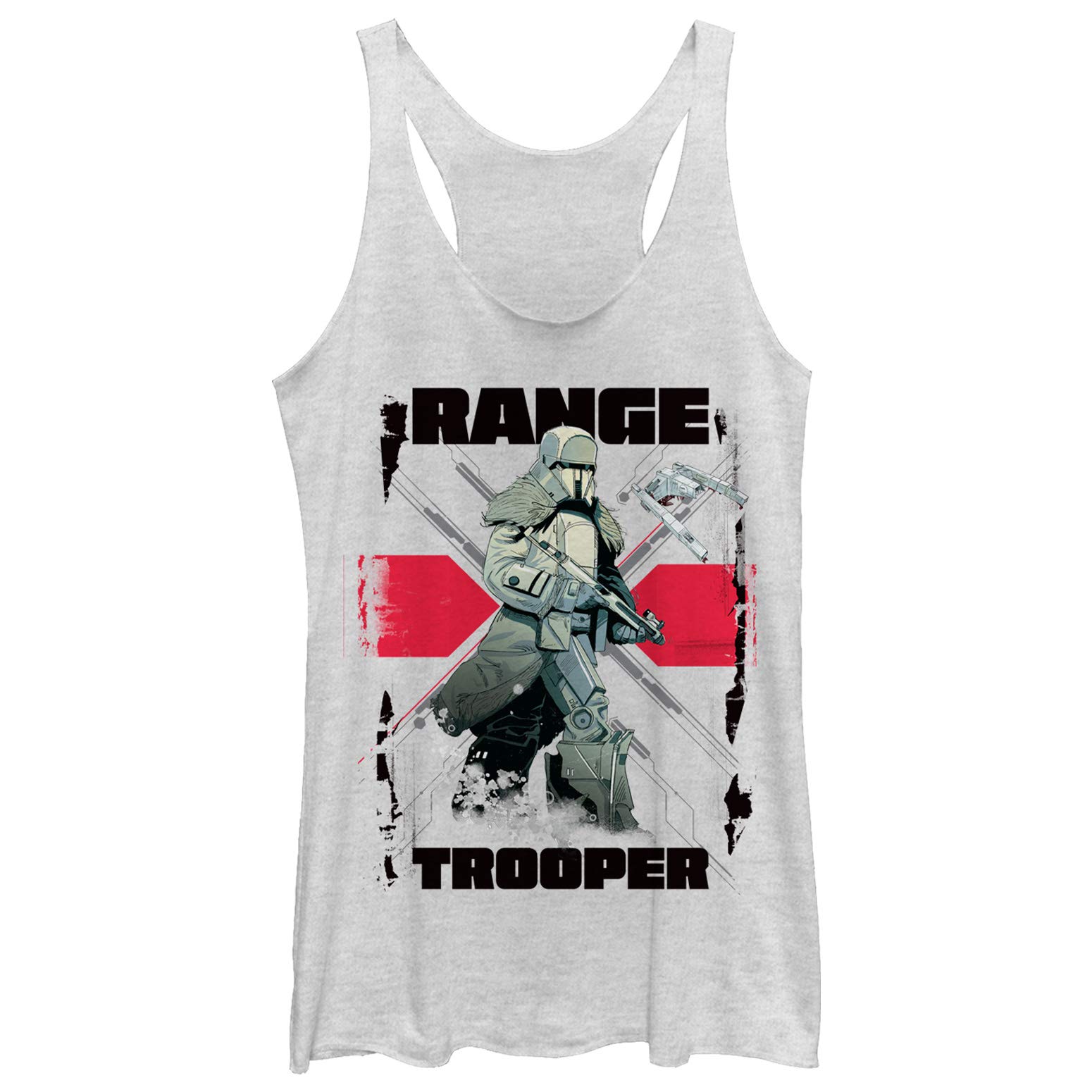 Star Wars Han Solo Range Trooper Women's Tri-Blend Racerback Tank Top - Comfortable Layering Tee for Cosplay, Everyday Wear & Star Wars Fans