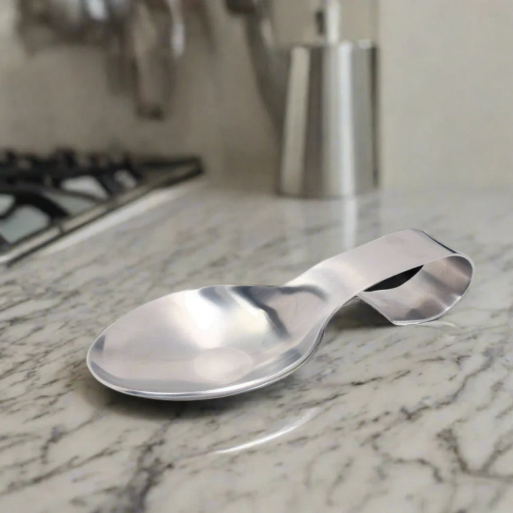 Cuisinox Premium Stainless Steel Spoon Rest - Heat Resistant Kitchen Utensil Holder for Cooking, Serving & Countertop Organization (Dishwasher Safe) - Perfect for Stovetop, Dining Table & Kitchen Decor