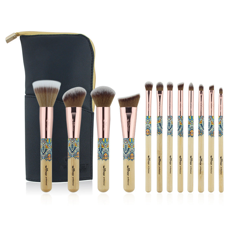 12-Piece Professional Makeup Brush Set for Flawless Face & Eye Application - Perfect for Contouring, Blending, and Daily Makeup Routine