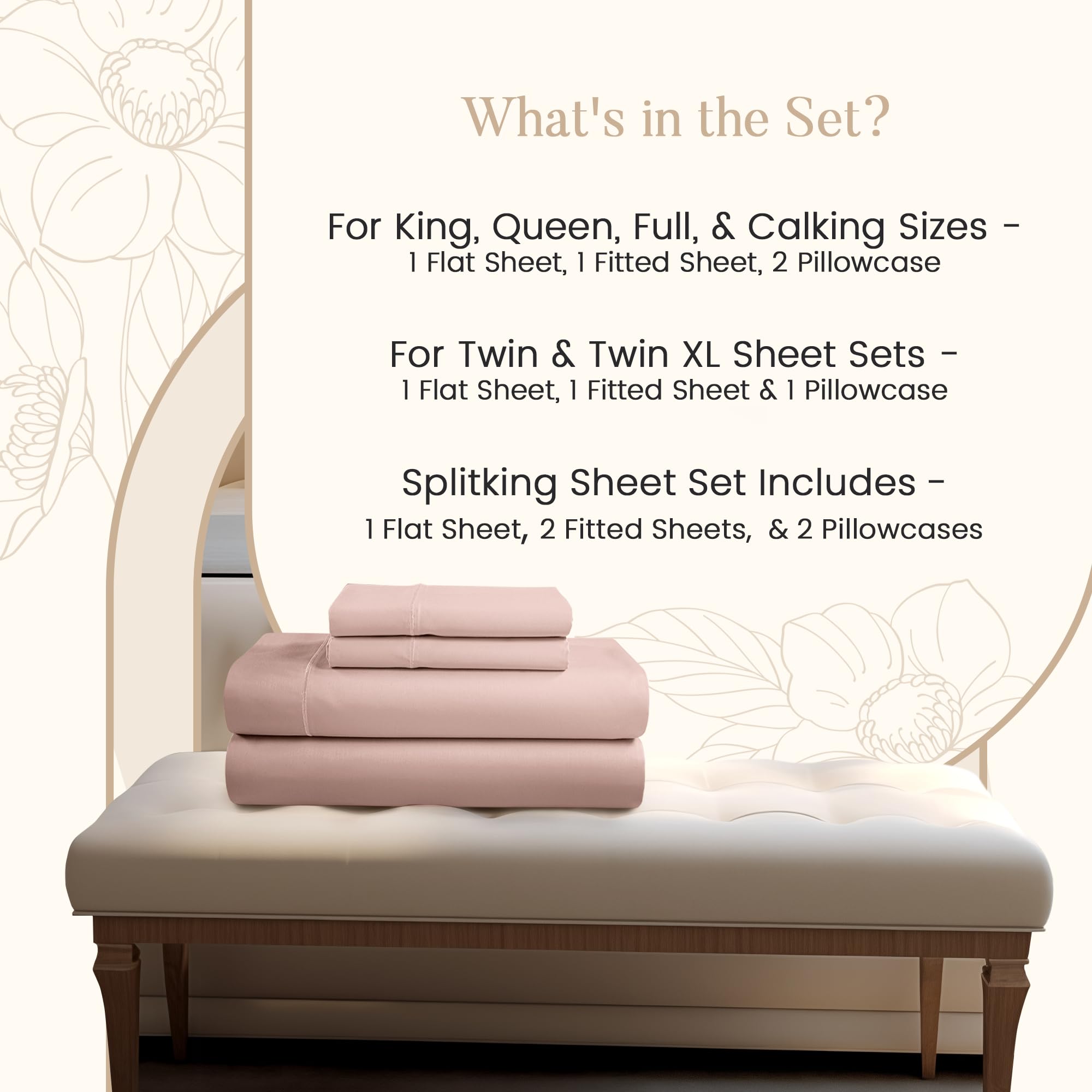 Luxury 100% Egyptian Cotton Queen Bed Sheet Set - 800 Thread Count, 15
