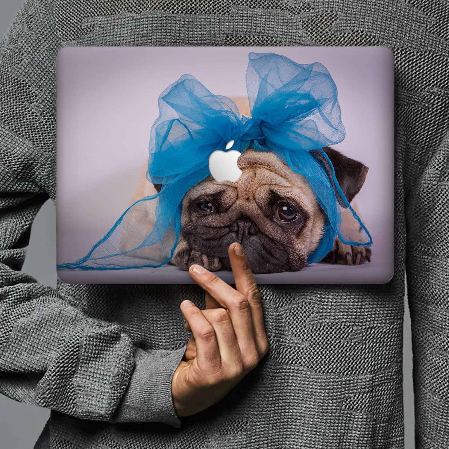 Premium MacBook Pro/Air Protective Case with Cute Dog Design - Durable & Slim Cover for Work, Travel & School