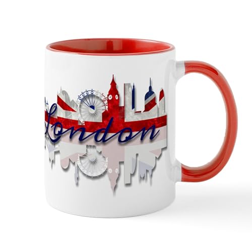 White/Red Inside - London Skyline Mugs