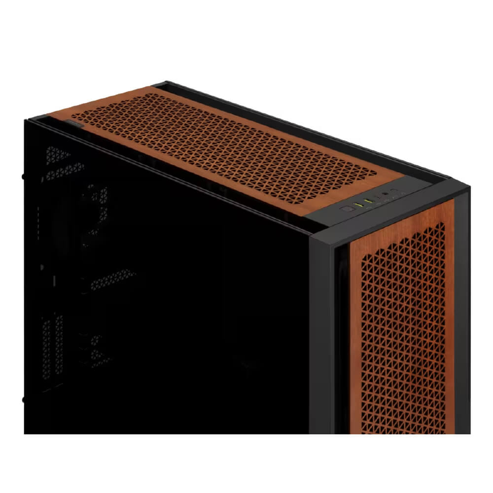 Corsair 5000D Airflow Mid-Tower PC Case with Premium Sapele Wood Front & Top Panels - Perfect for Gaming Rigs & High-Performance Builds