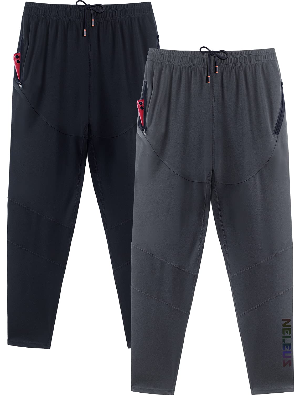 NELEUS Men's Workout Athletic Running Tapered Pants - Lightweight Quick-Dry Gym Joggers for Training & Outdoor Activities