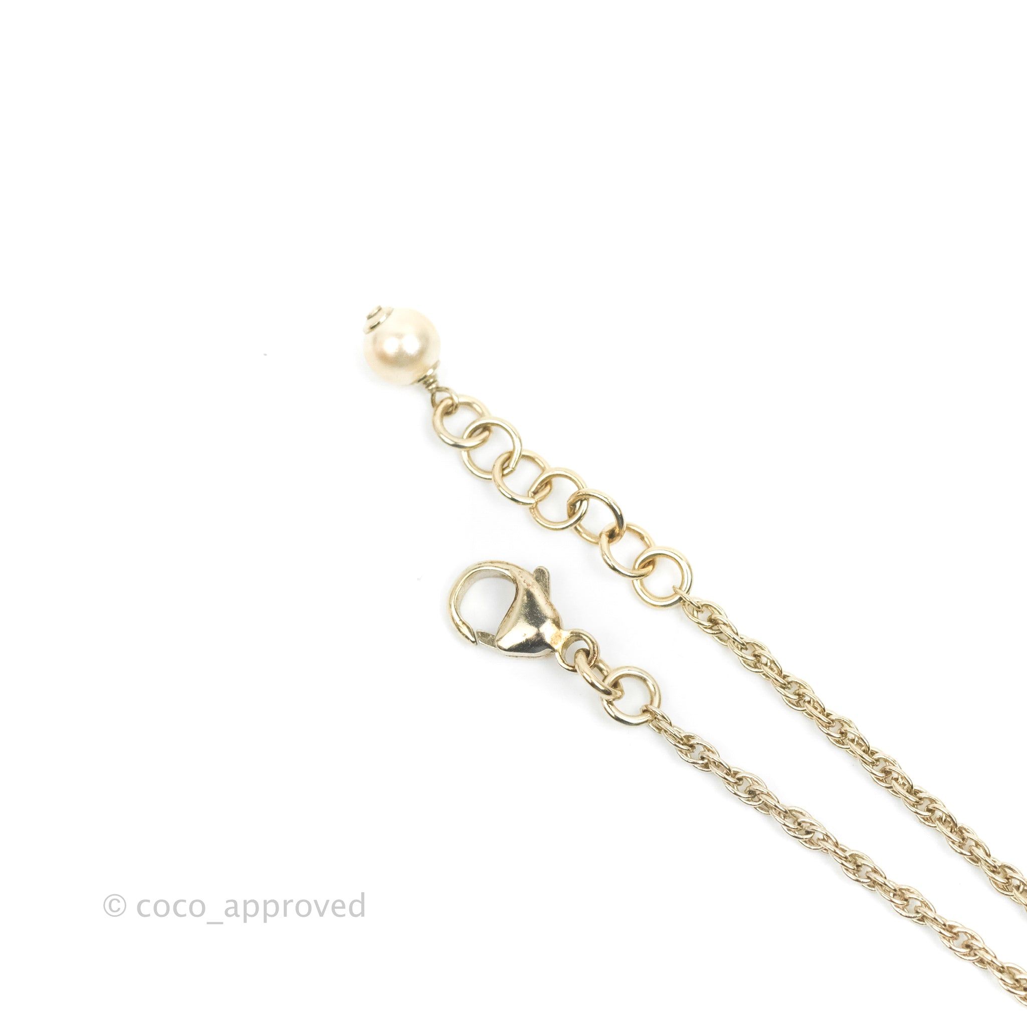 Chanel CC Crystal Pearl Bracelet in Gold Tone - 19C Collection | Elegant Jewelry for Women, Perfect for Parties, Weddings & Special Occasions