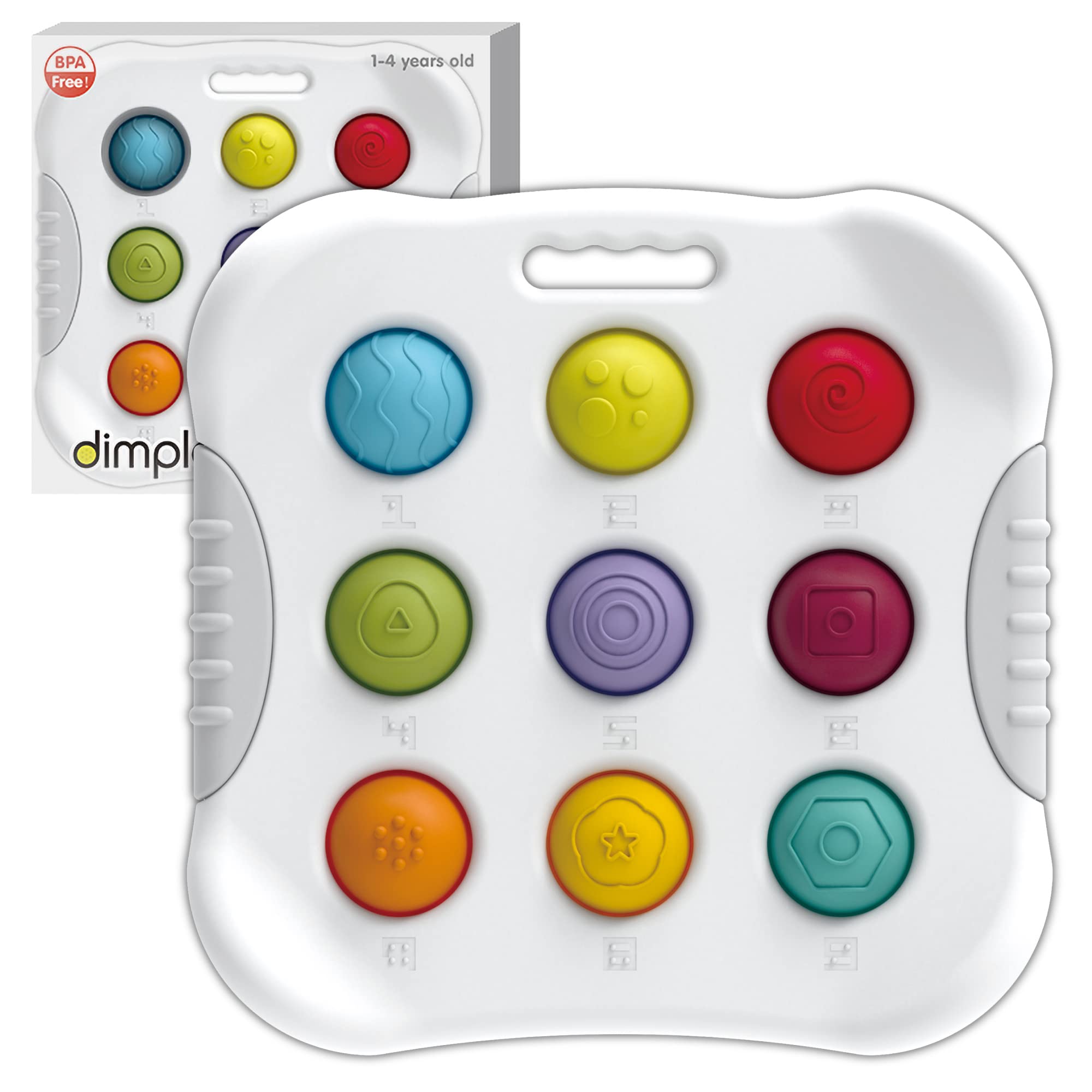 Dimple Fidget Sensory Toys for Autism Stress Relief - Montessori Educational Baby Toys for Toddlers 1-6 Years Old | Perfect for Calming, Focus & Early Development (Boys & Girls)