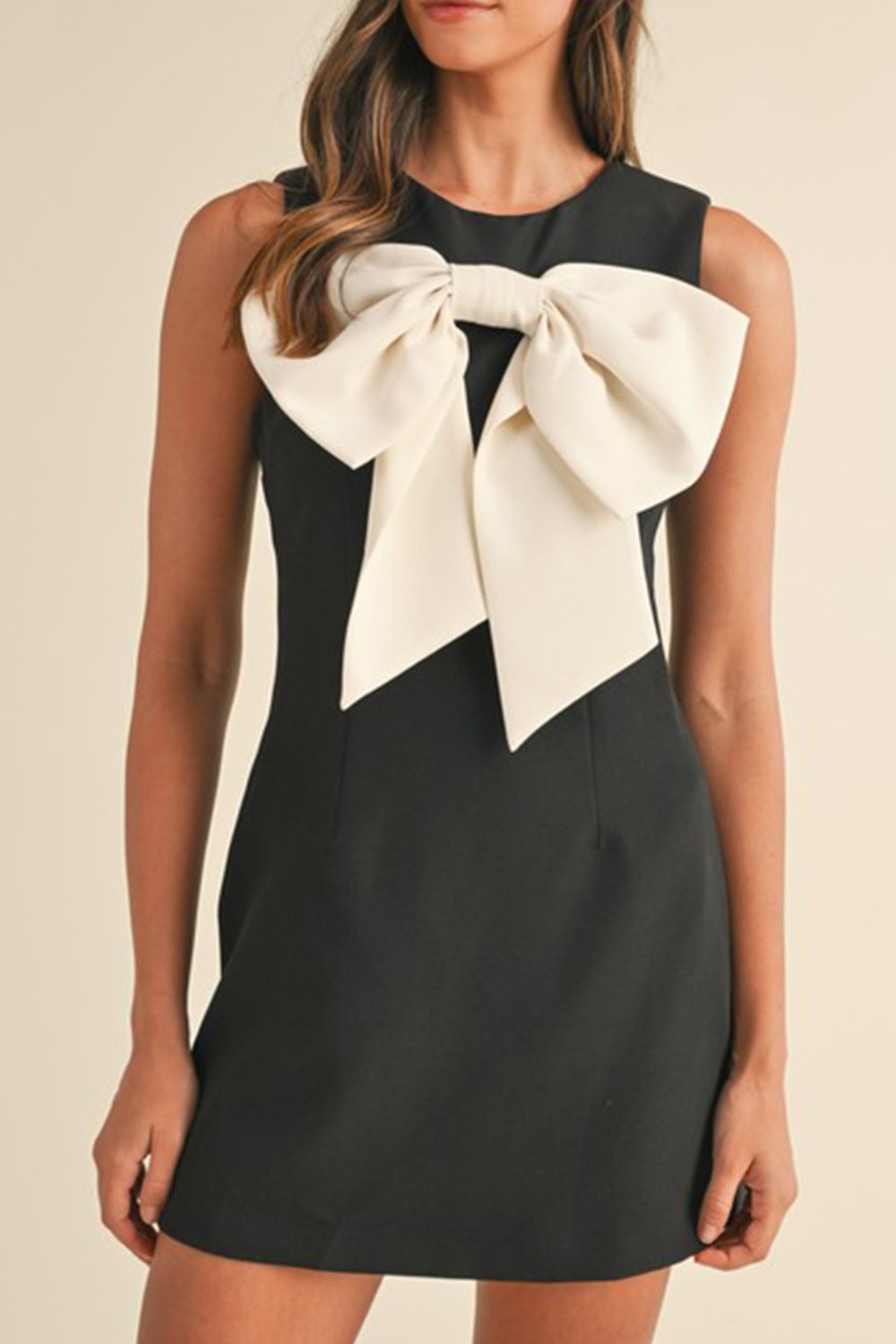 Elegant Bow Sleeveless Mini Dress for Women - Flirty Summer Party Cocktail Dress | Perfect for Date Nights, Weddings & Beach Vacations