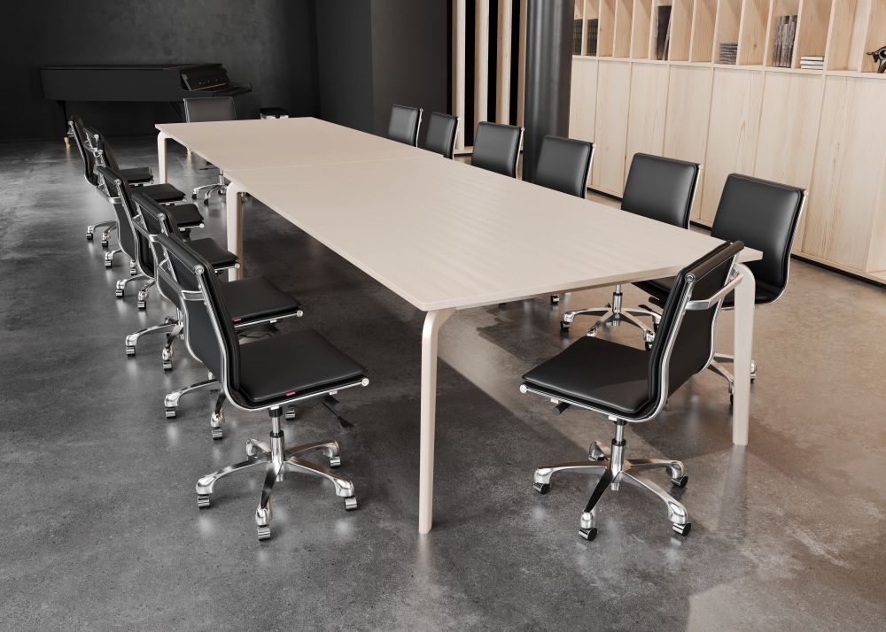 ZUO Lider Plus Armless Leather Office Chair - Ergonomic Modern Executive Desk Chair for Home & Office Workspace