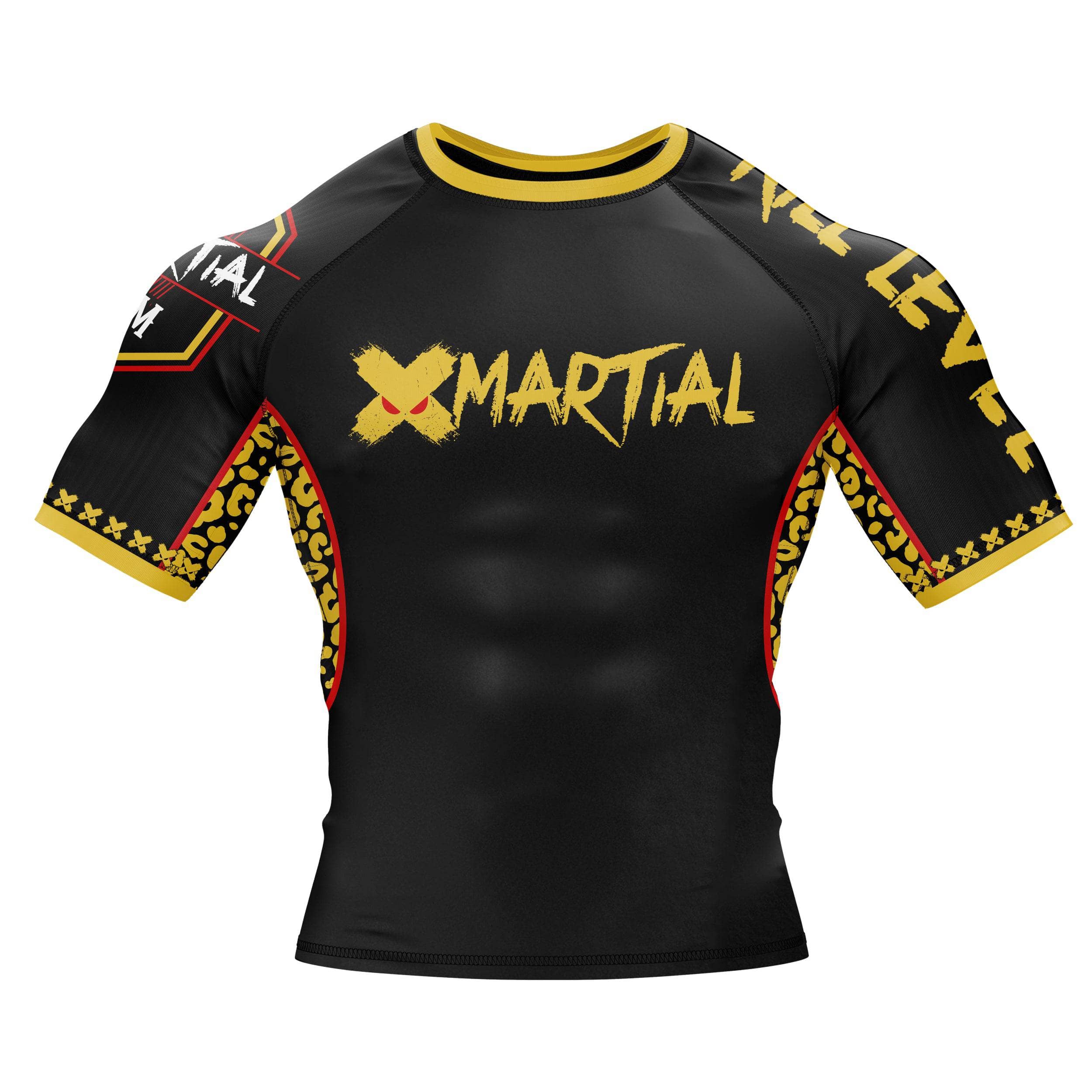 XMartial Kill Level Fight Team BJJ Rash Guard - Premium Compression Shirt for Brazilian Jiu-Jitsu, MMA & Grappling - Moisture Wicking & UV Protection for Training & Competition