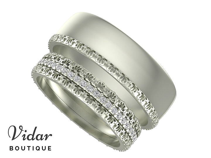 His and Hers Matching Wedding Bands - Classic Couple Rings for Men & Women - Perfect for Engagement, Anniversary, and Vow Renewal Ceremonies