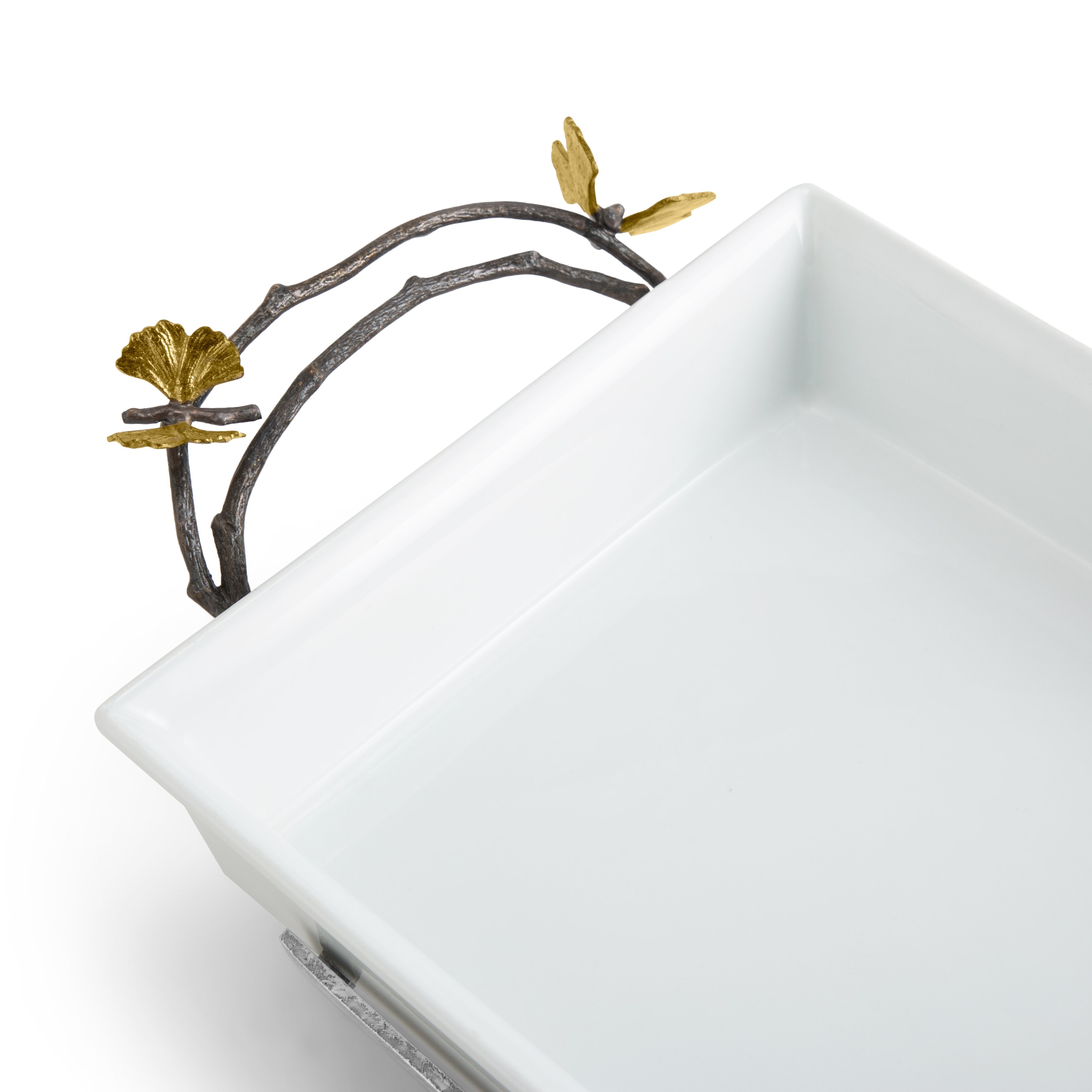 Butterfly Ginkgo Casserole Dish - 3.5QT Ceramic Baking Pot with Lid - Oven & Stovetop Safe - Perfect for Soups, Stews & Casseroles - Elegant Serving Dish for Family Dinners & Holiday Meals