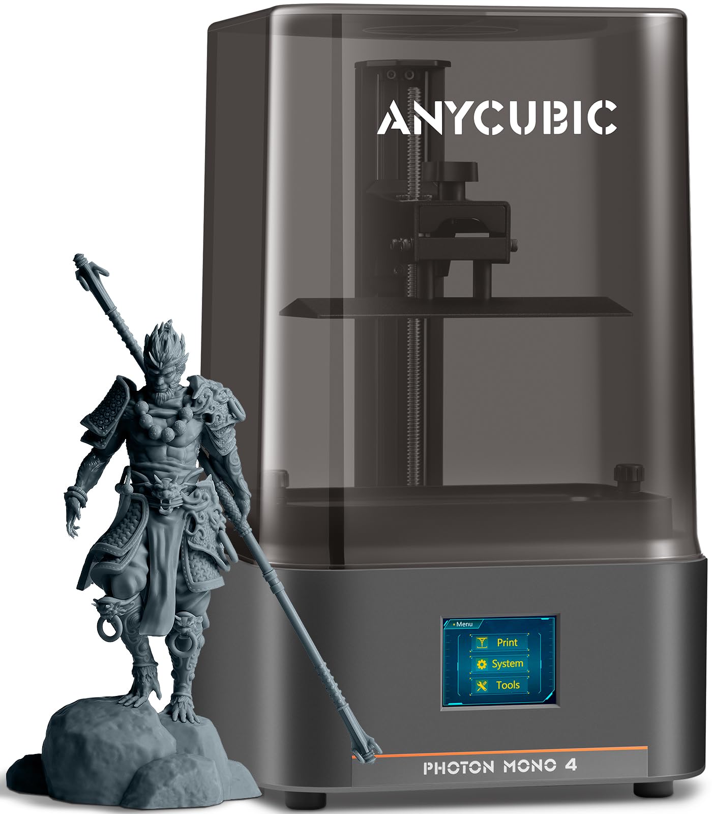 ANYCUBIC Photon Mono 4 Resin 3D Printer - 7 Inch 10K Mono LCD Screen, Stable LighTurbo Matrix, 70mm/h Fast Printing Speed, 6.04x3.42x6.49 Inch Print Volume - Perfect for Miniatures, Jewelry & Dental Models