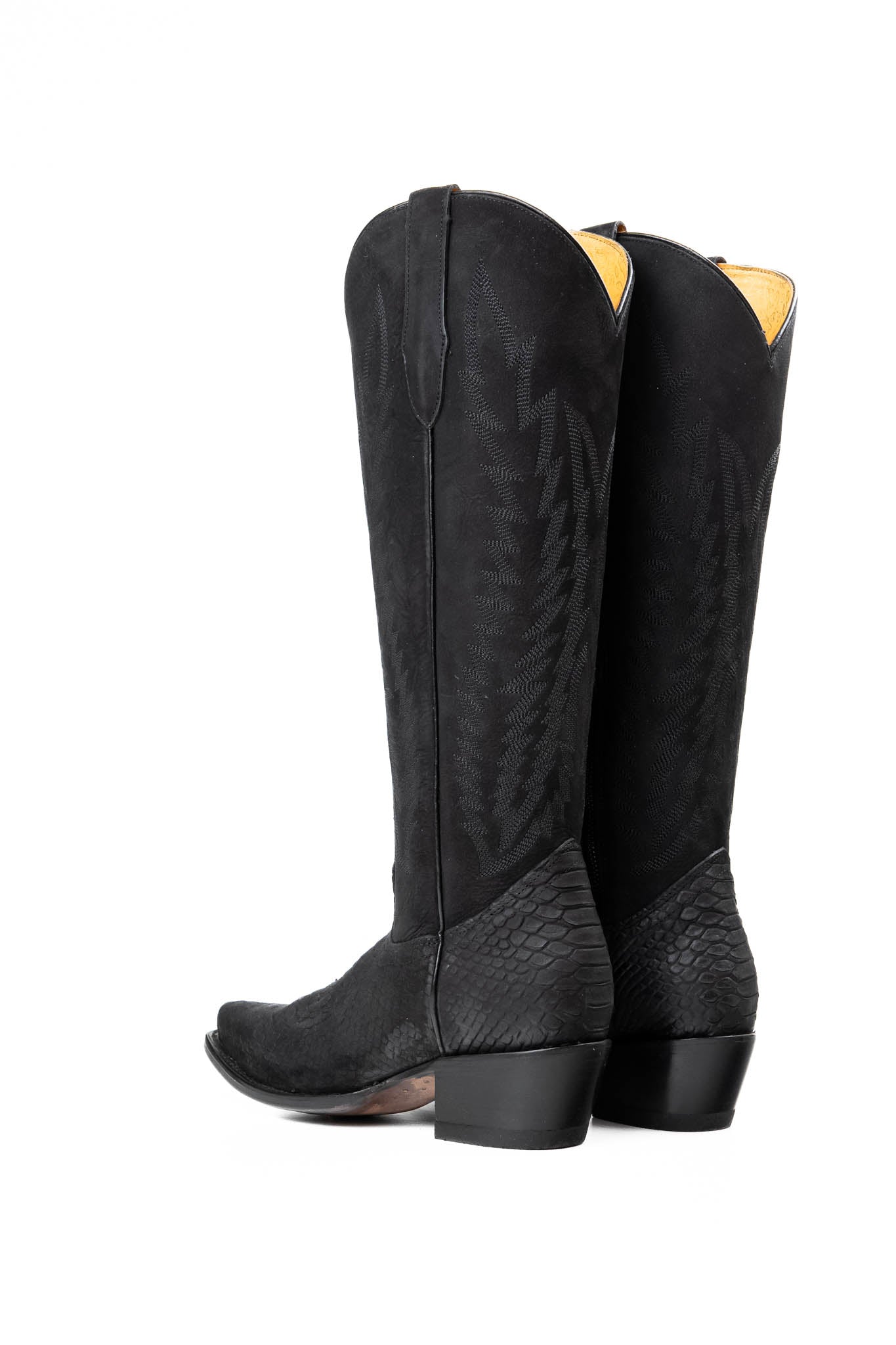 Presley Matte Python Tall Snip Toe Cowgirl Boots for Women - Western Fashion Riding Boots with Pointed Toe | Perfect for Country Concerts, Rodeos & Cowgirl Outfits