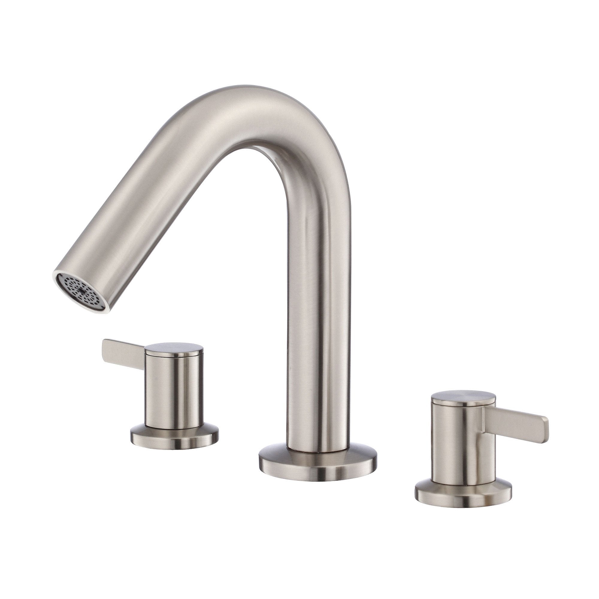 Danze Amalfi Brushed Nickel 2-Handle Widespread Roman Tub Filler Faucet with Rough-in Valve - Luxury Bathroom Fixture for Spa-Like Soaking Experience