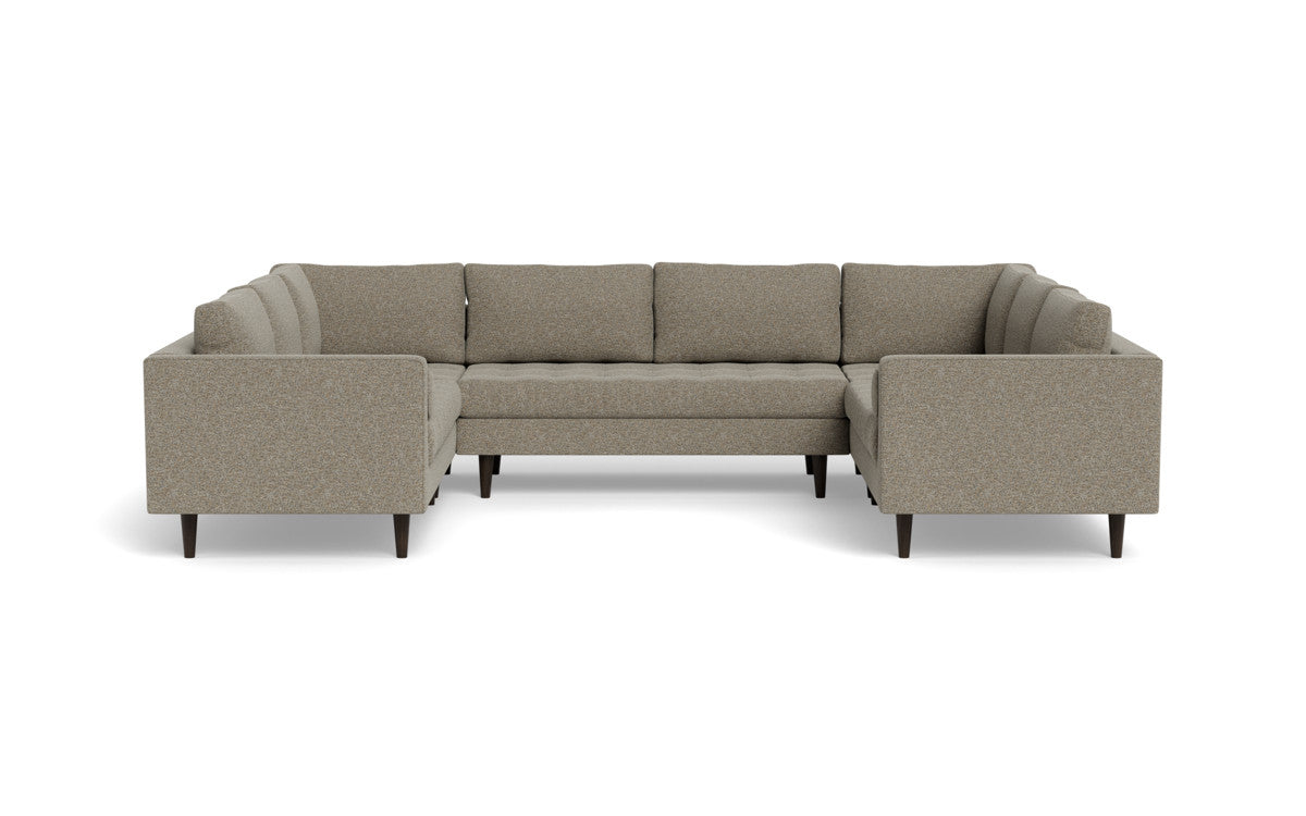 Ladybird 134 U Sectional Sofa - Modern L-Shaped Couch with Reversible Chaise, Soft Fabric Upholstery for Living Room, Family Room, or Home Theater