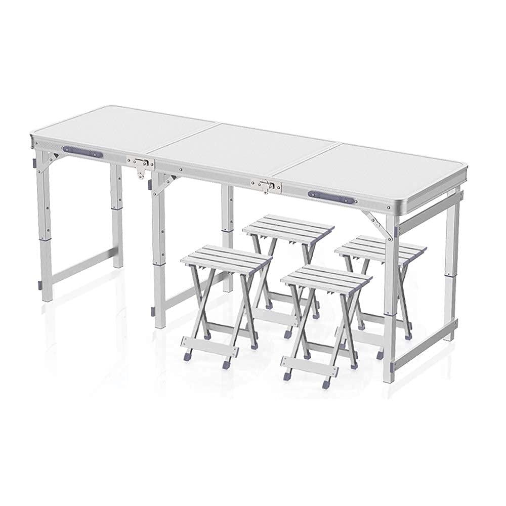 KAUTO Folding Table and Chair Set - Portable Multifunctional Camping Picnic Table, Indoor Outdoor Leisure Activity Table with Lightweight Design (Size B) - Perfect for Backyard BBQs, Beach Trips, Tailgating & Home Office Use