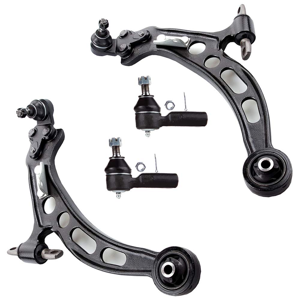 High-Quality Lower Control Arms & Outer Tie Rod Ends - Compatible with 1992-1996 Lexus ES300, 1995-1996 Toyota Avalon, 1992-1996 Toyota Camry - 4pc Suspension Kit - Perfect for Smooth Ride & Enhanced Vehicle Stability