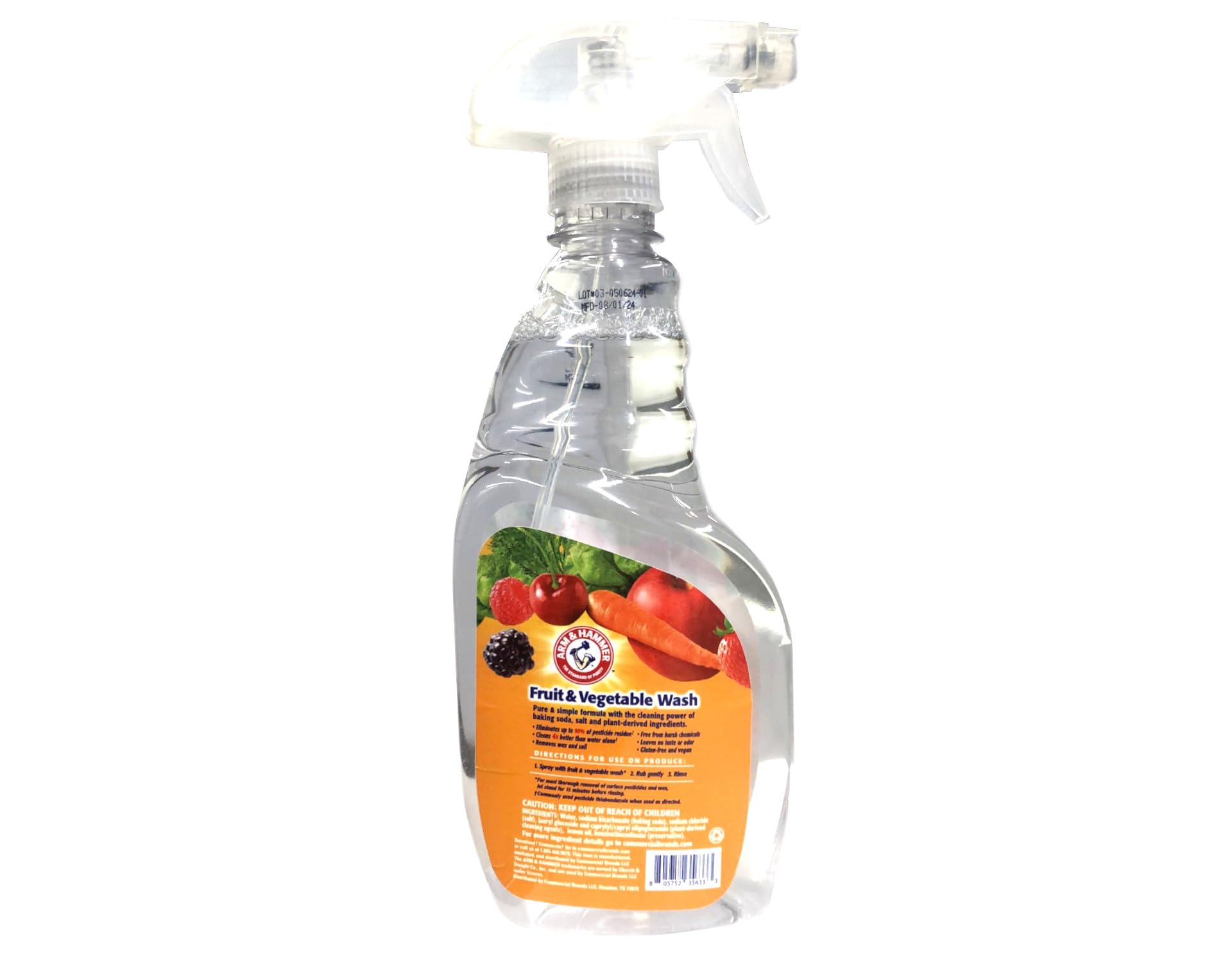 Arm & Hammer Fruit & Vegetable Wash Spray - 16.9oz Natural Produce Cleaner for Fresh Fruits & Veggies | Removes Pesticides & Dirt | Perfect for Organic Produce, Meal Prep & Healthy Eating
