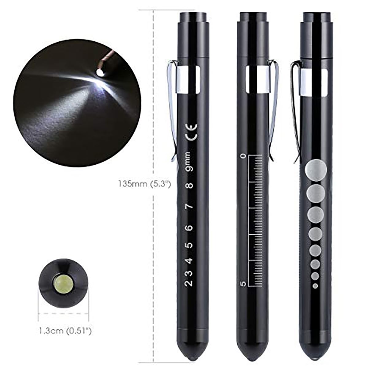 LED Pen Light - Ultra Bright Flashlight Pen with Single Mode, Lightweight & Portable for Medical, Inspection, Reading & Emergency Use
