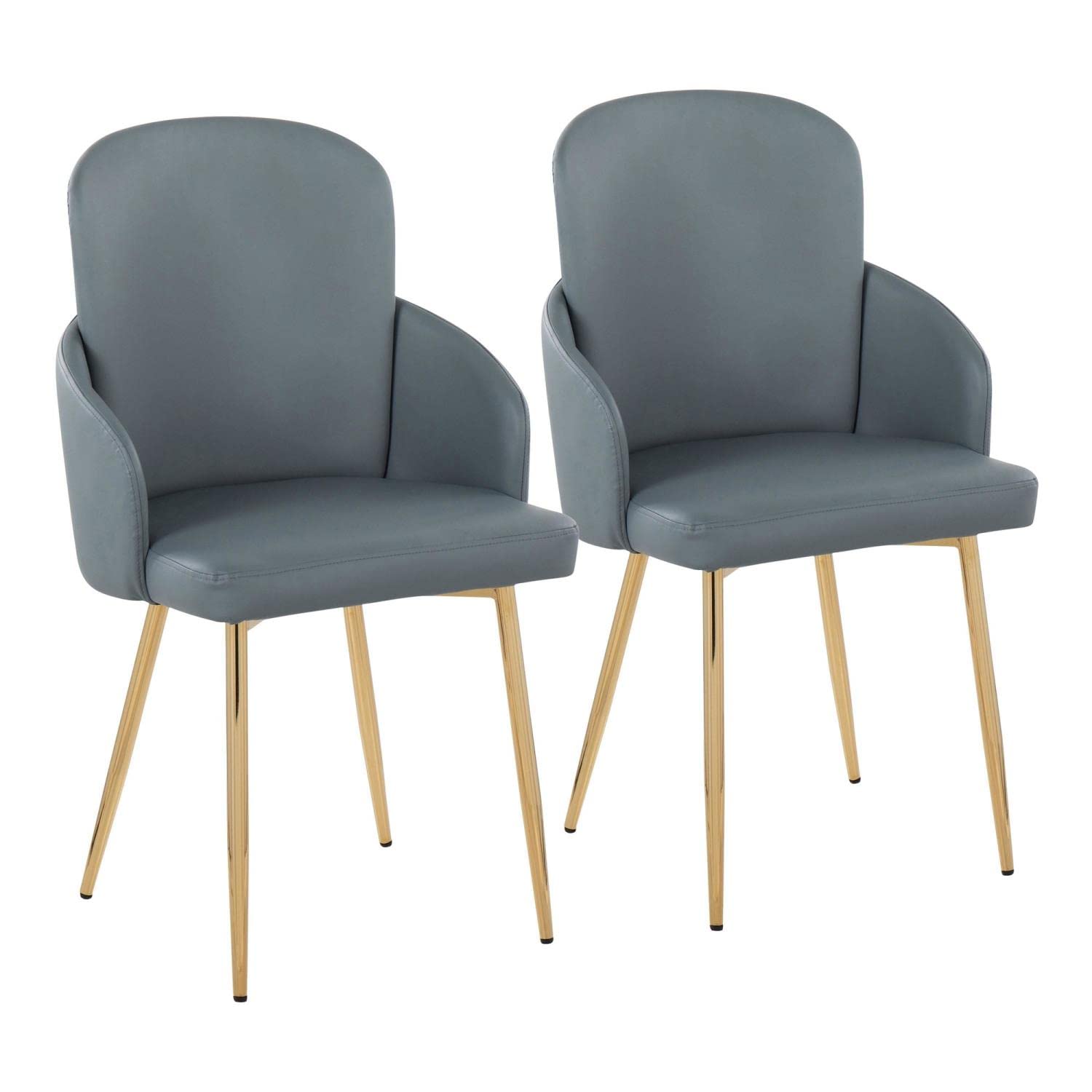 LumiSource Dahlia Upholstered Dining Chairs Set of 2 - Modern Kitchen Chairs for Dining Table - Perfect for Home, Restaurant, and Office Use